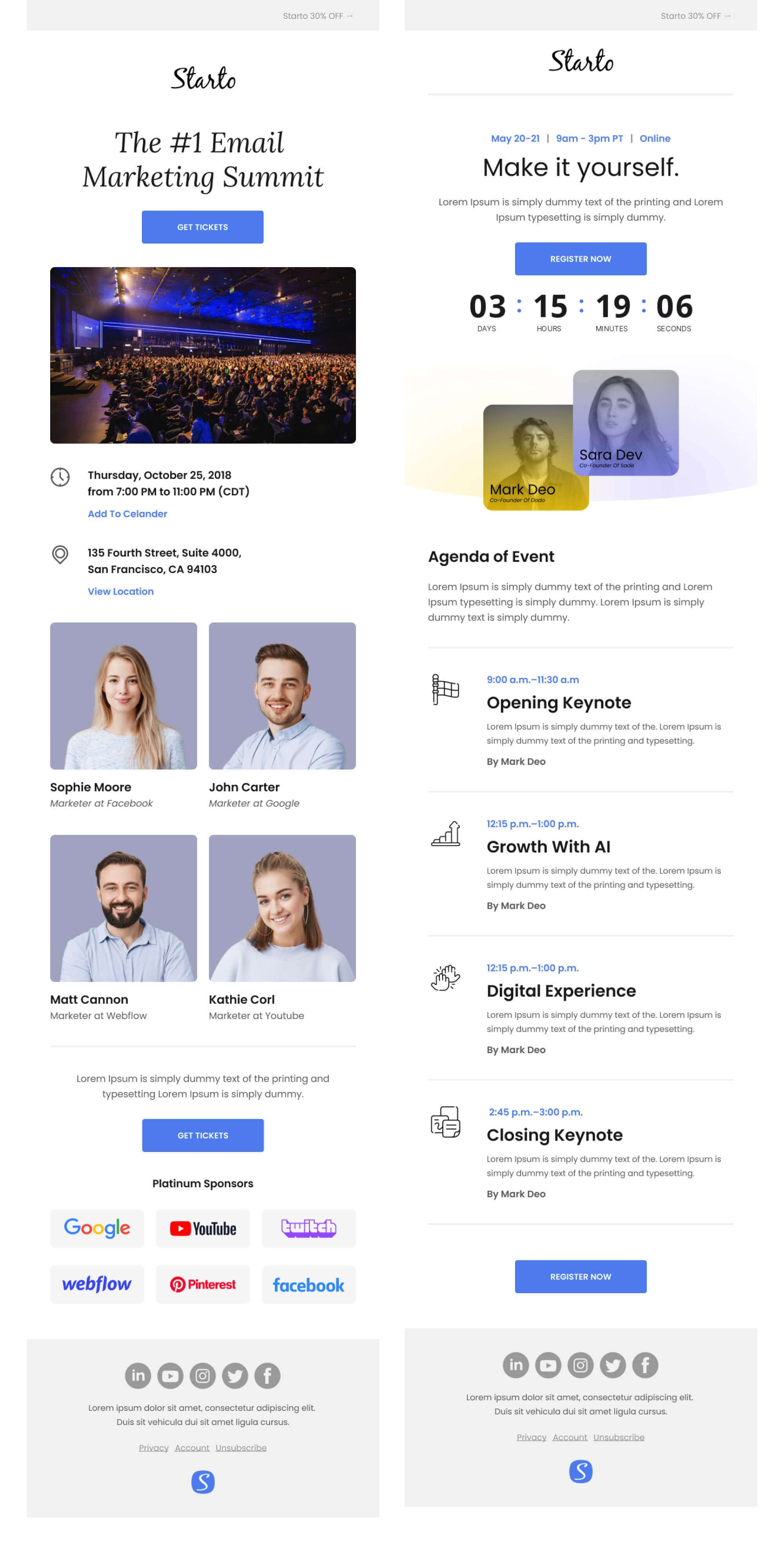 Starto - Startup Email Templates presentation image