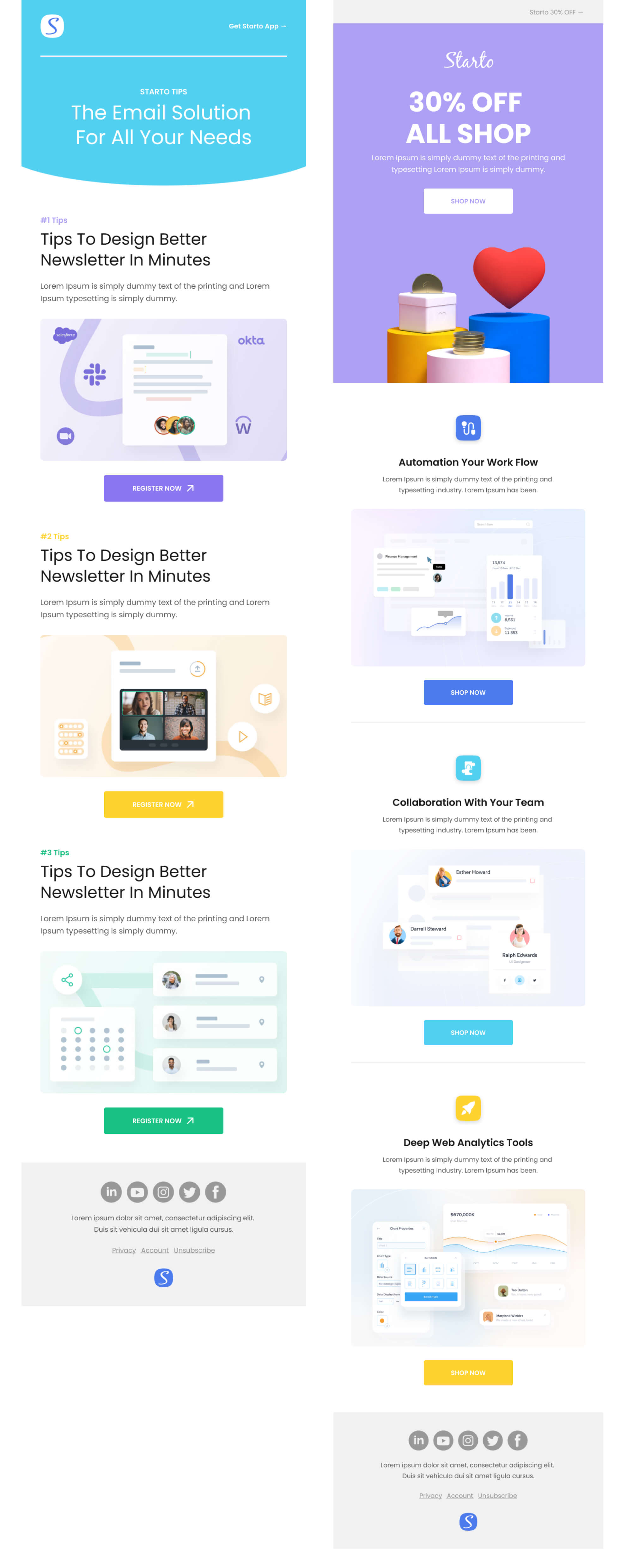 Starto - Startup Email Templates presentation image