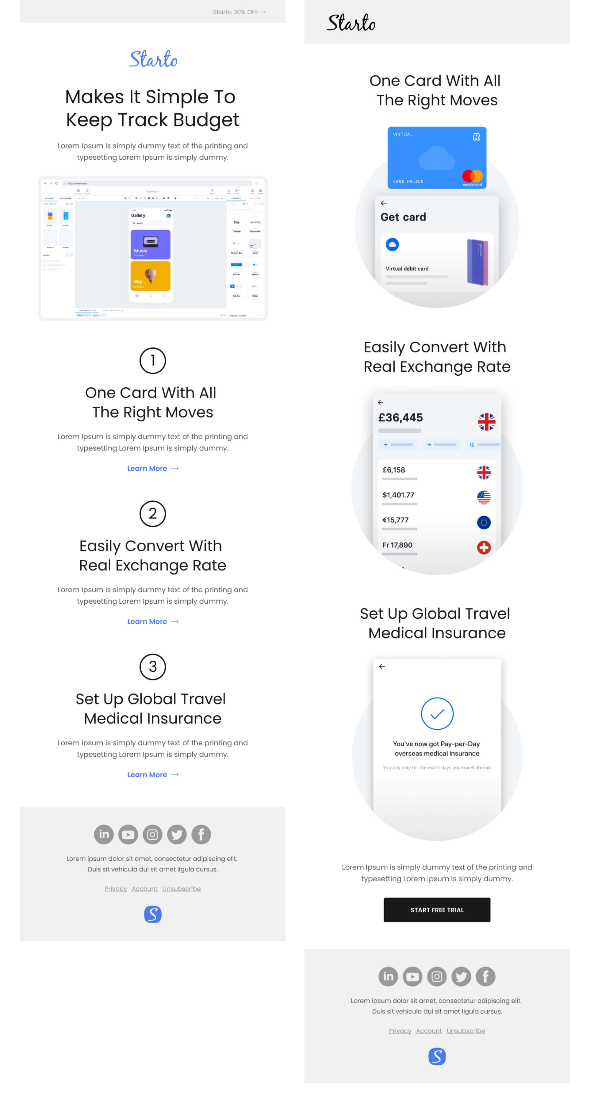 Starto - Startup Email Templates presentation image