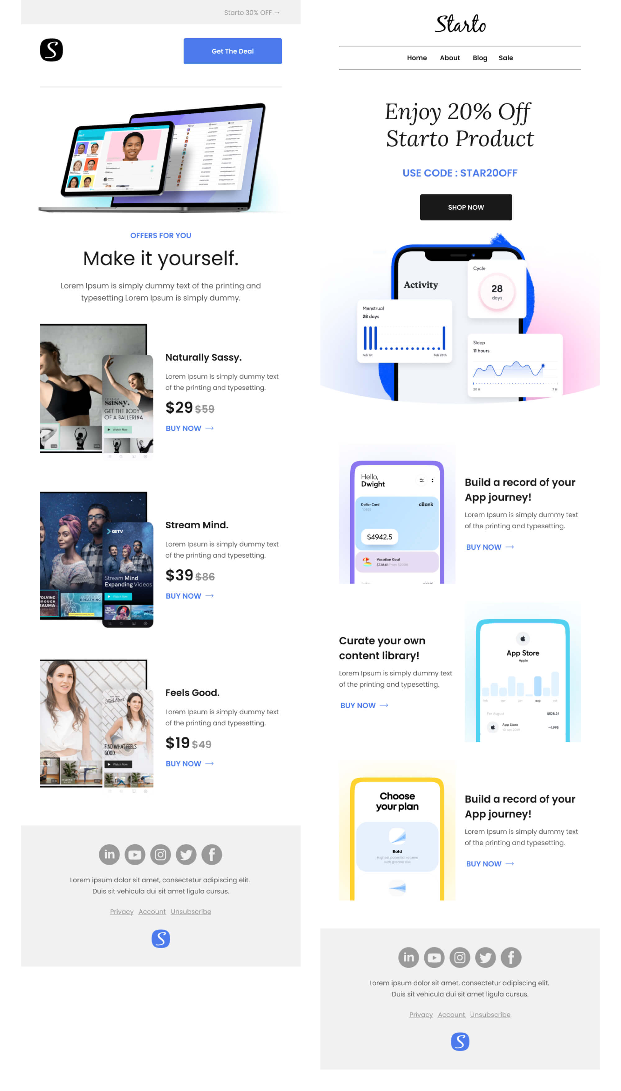 Starto - Startup Email Templates presentation image