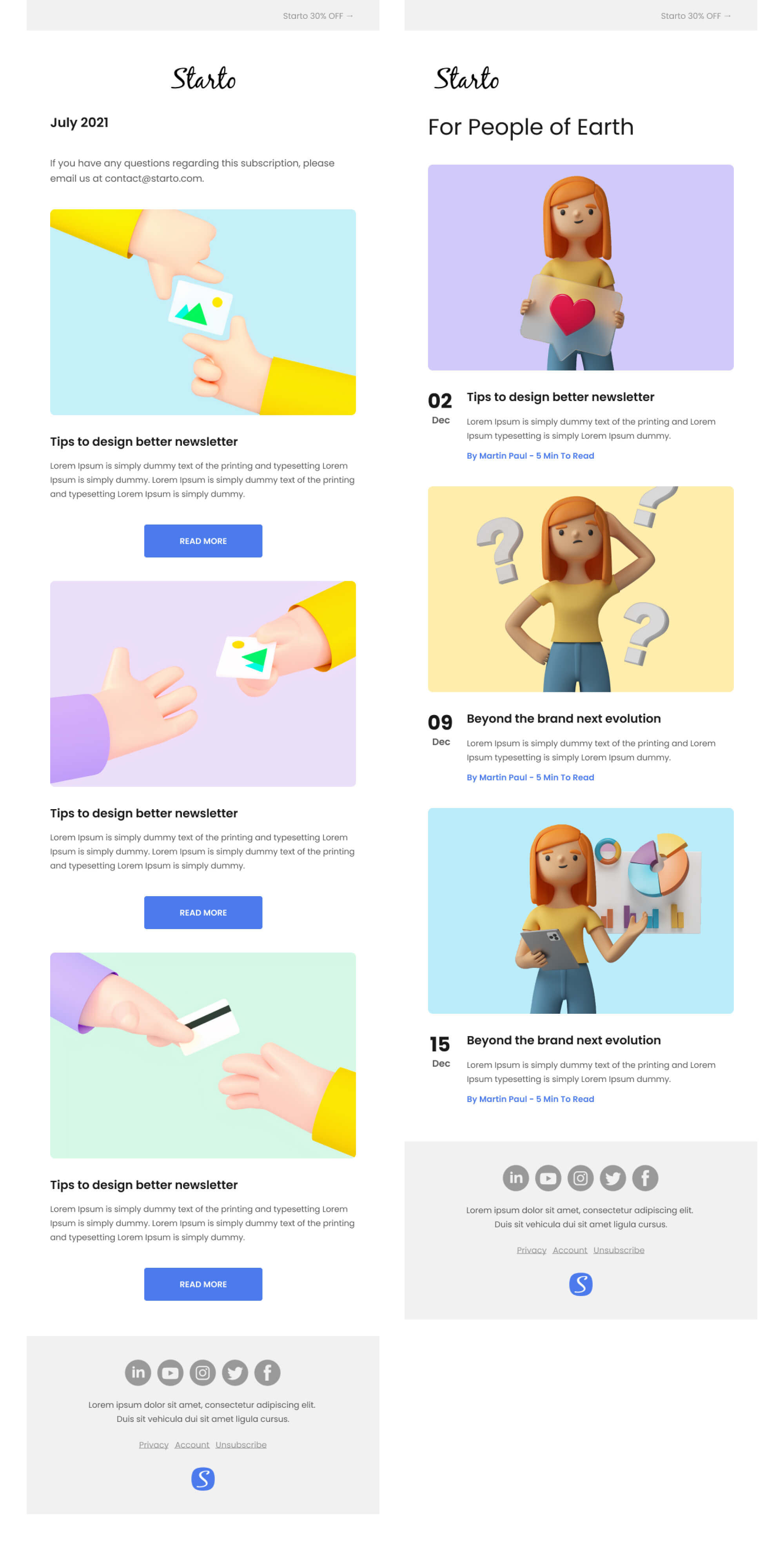 Starto - Startup Email Templates presentation image