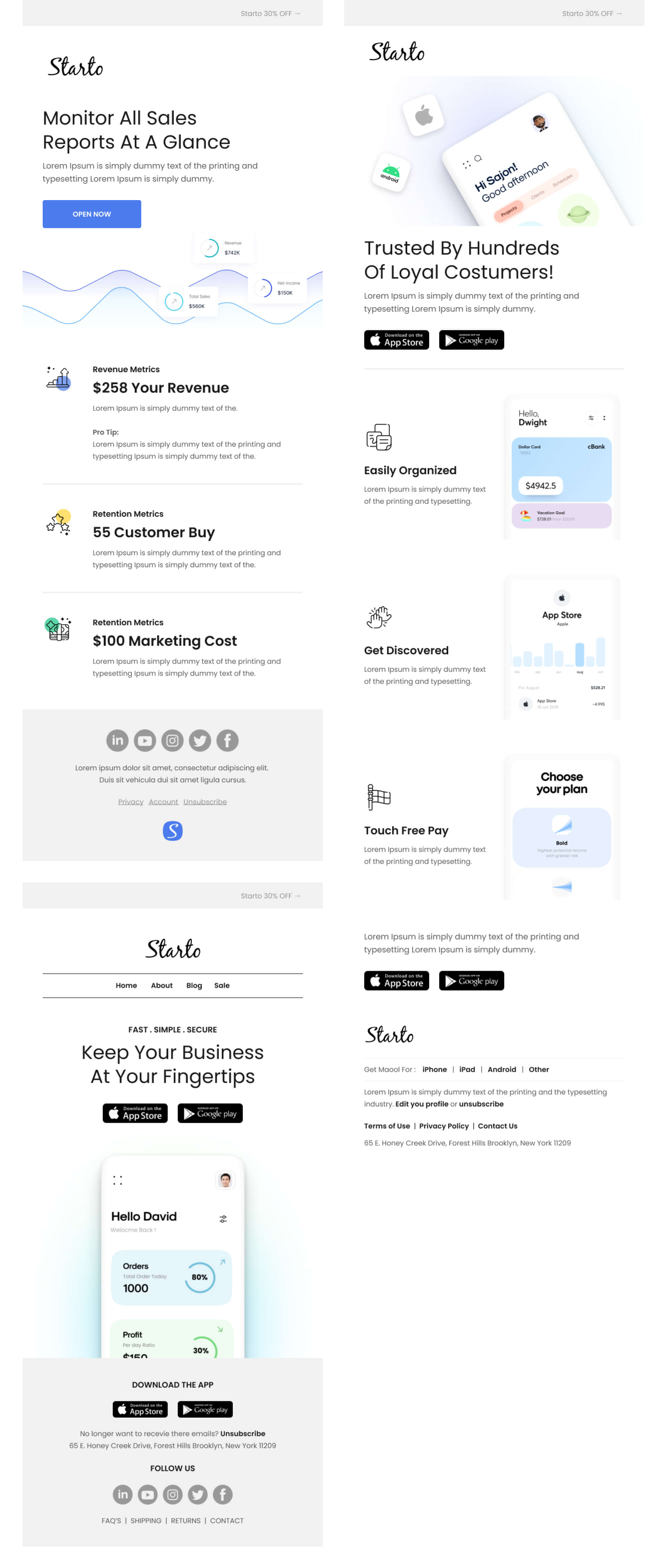 Starto - Startup Email Templates presentation image