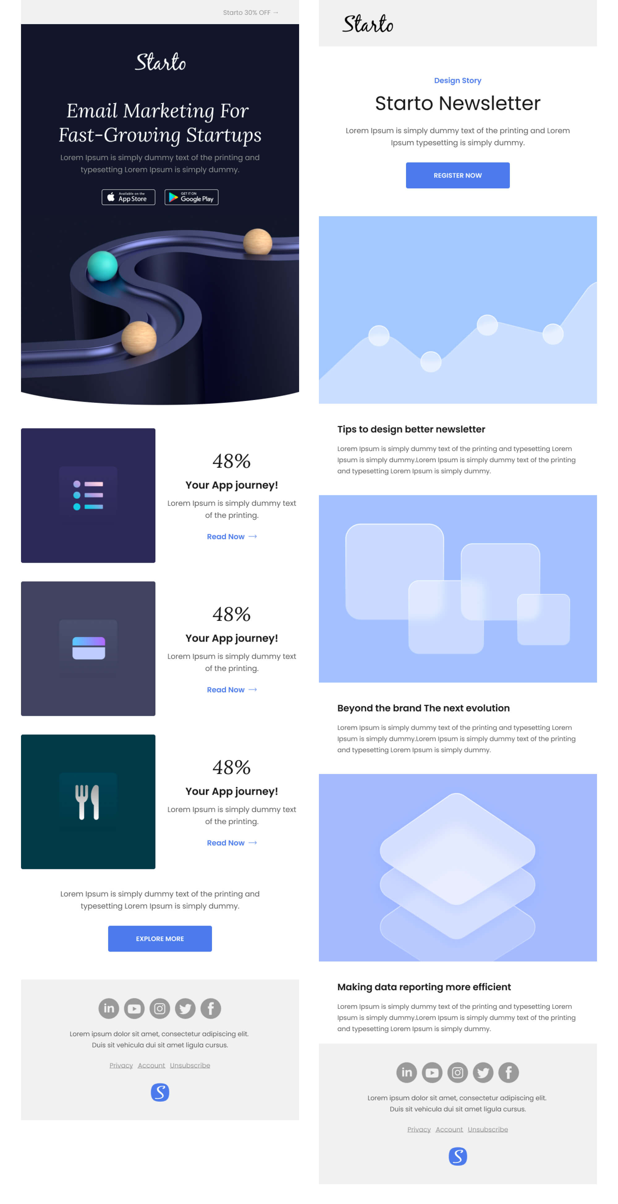 Starto - Startup Email Templates presentation image