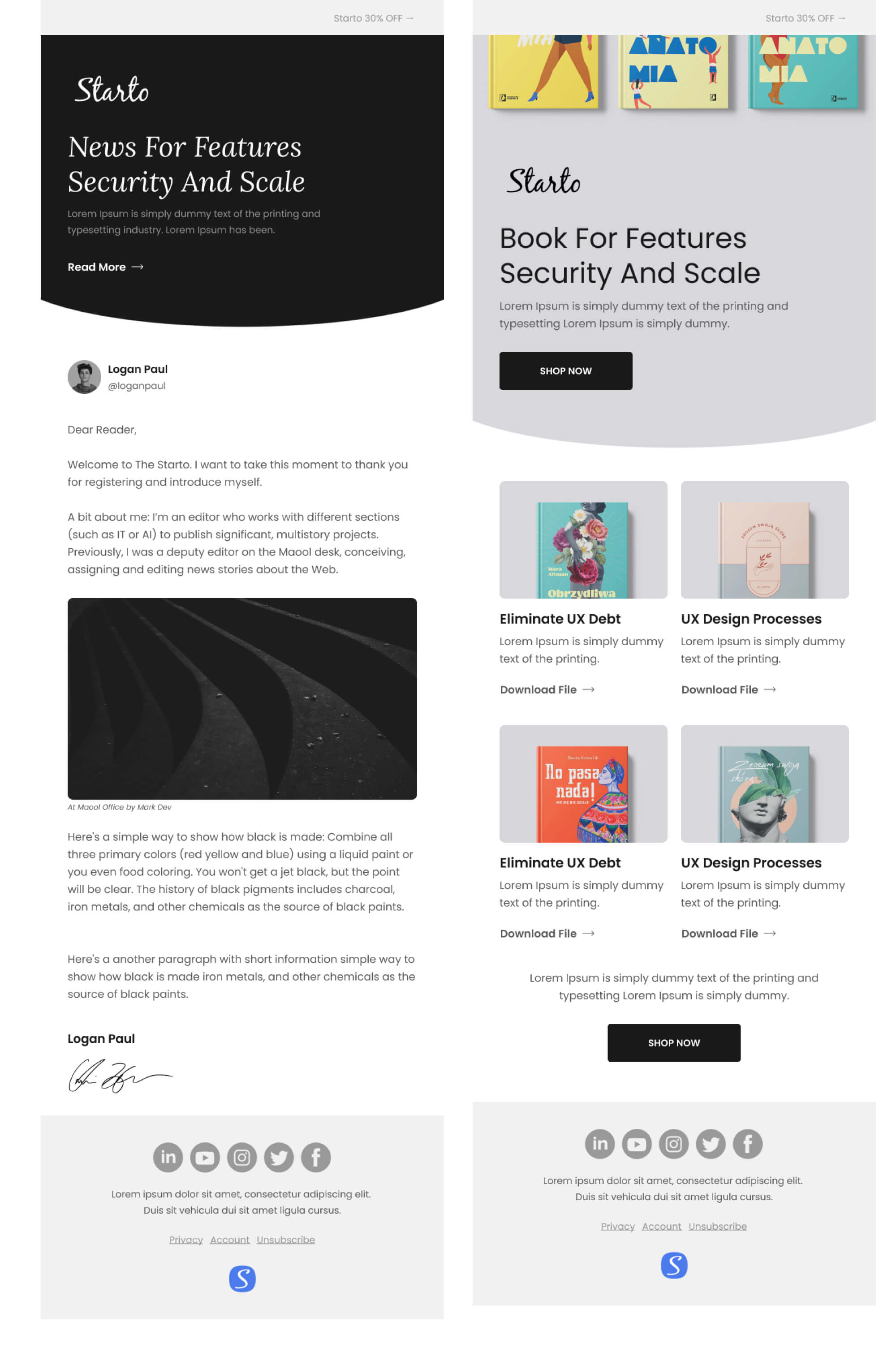 Starto - Startup Email Templates presentation image
