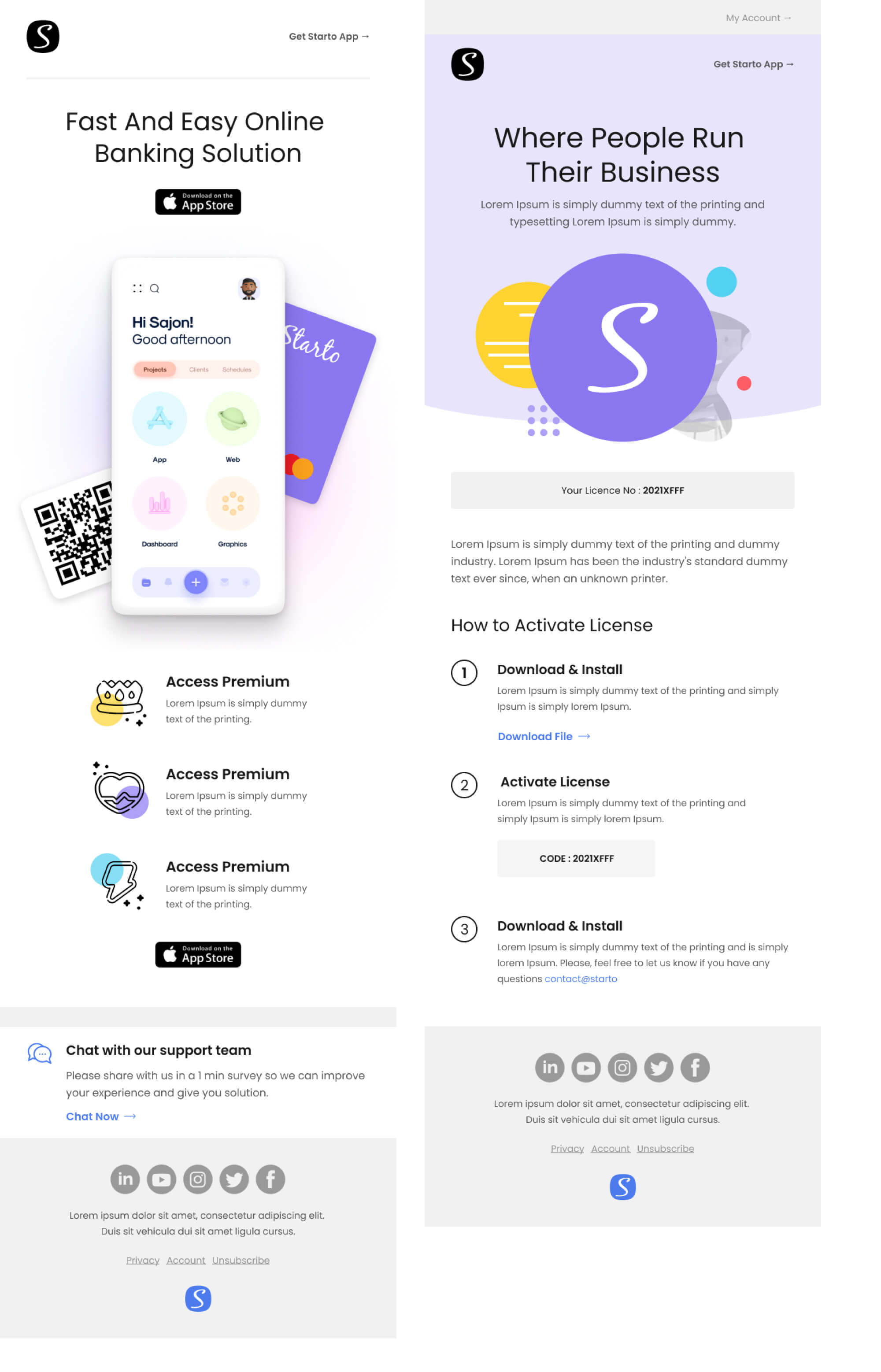 Starto - Startup Email Templates presentation image