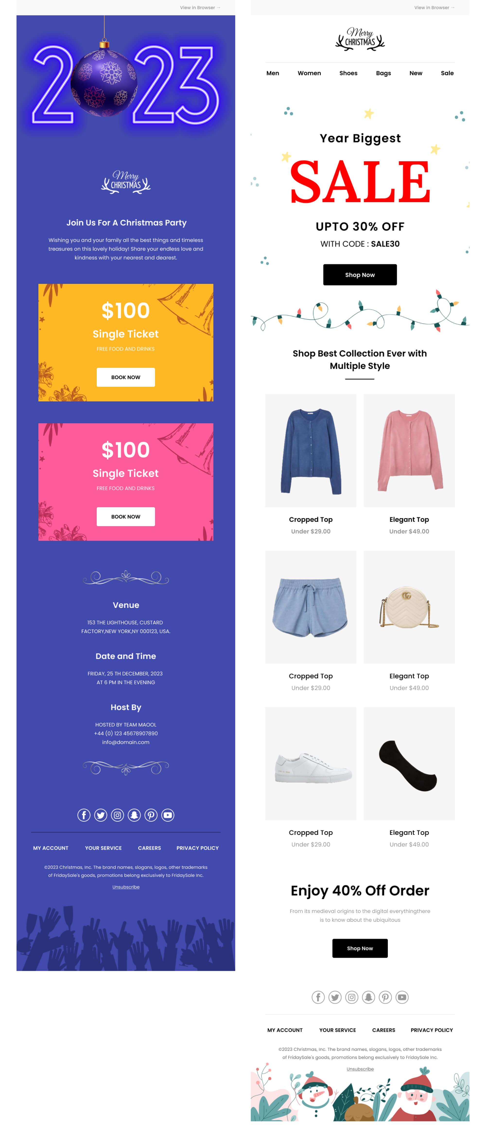 Christmas - Email Design System For Christmas & New Year presentation image