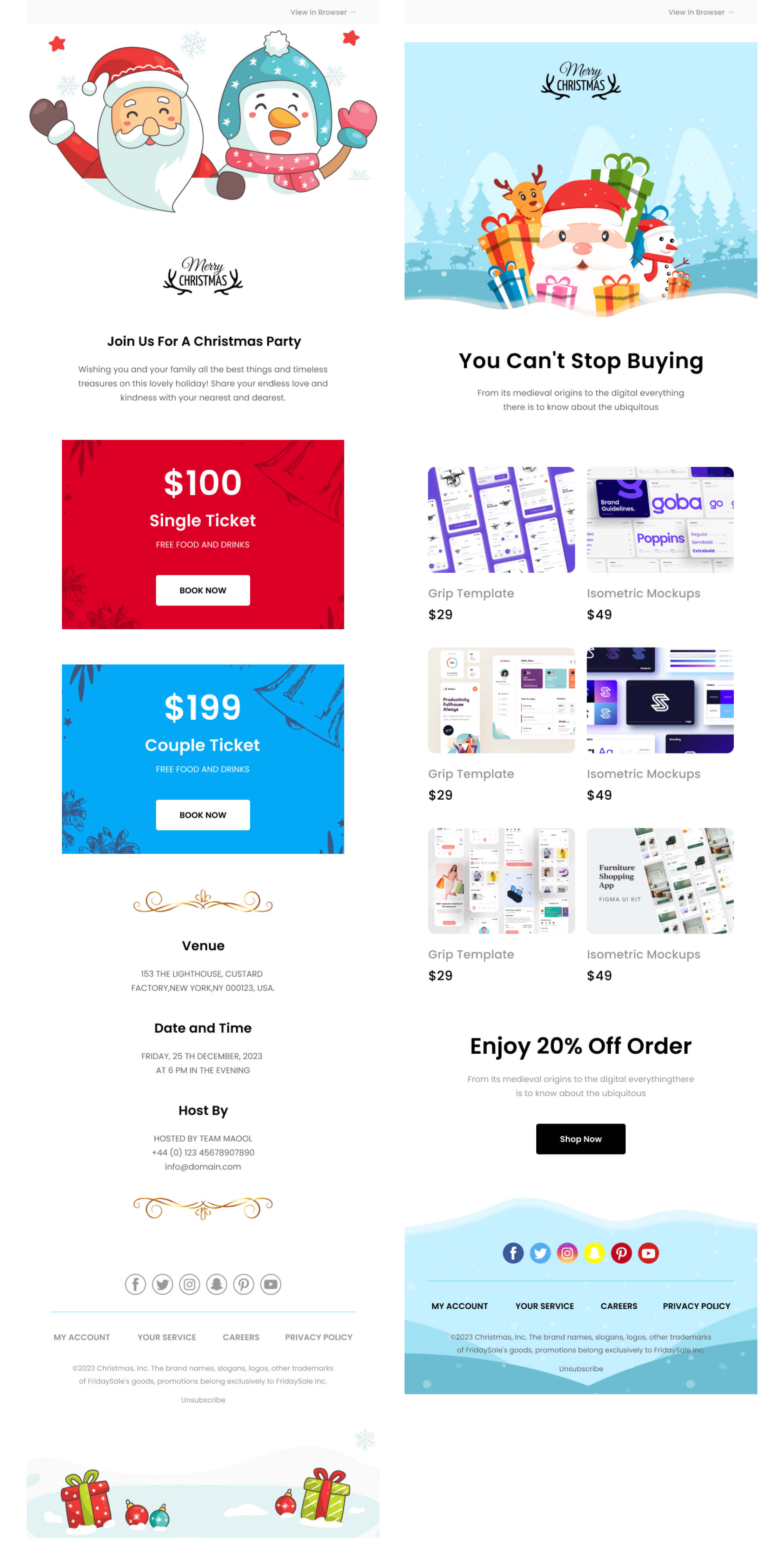 Christmas - Email Design System For Christmas & New Year presentation image