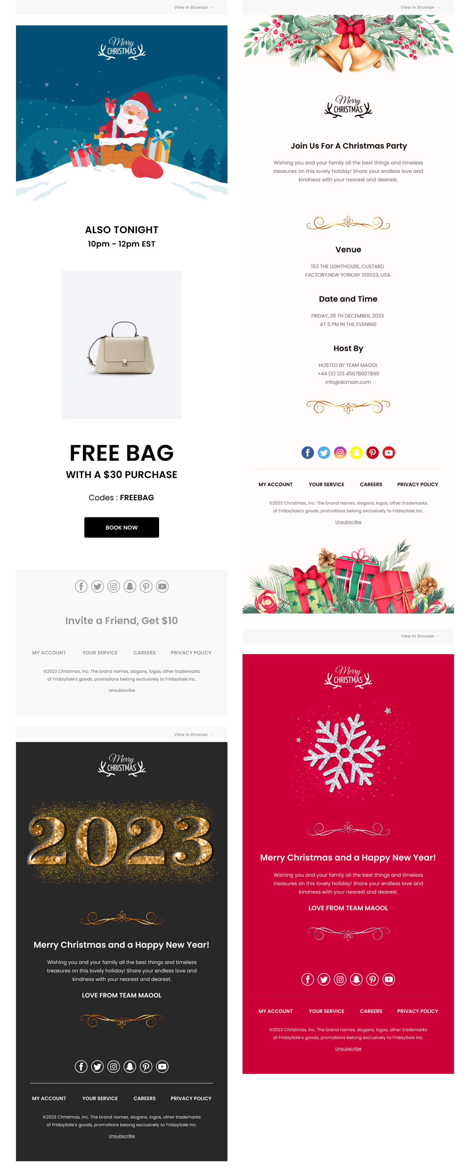 Christmas - Email Design System For Christmas & New Year presentation image