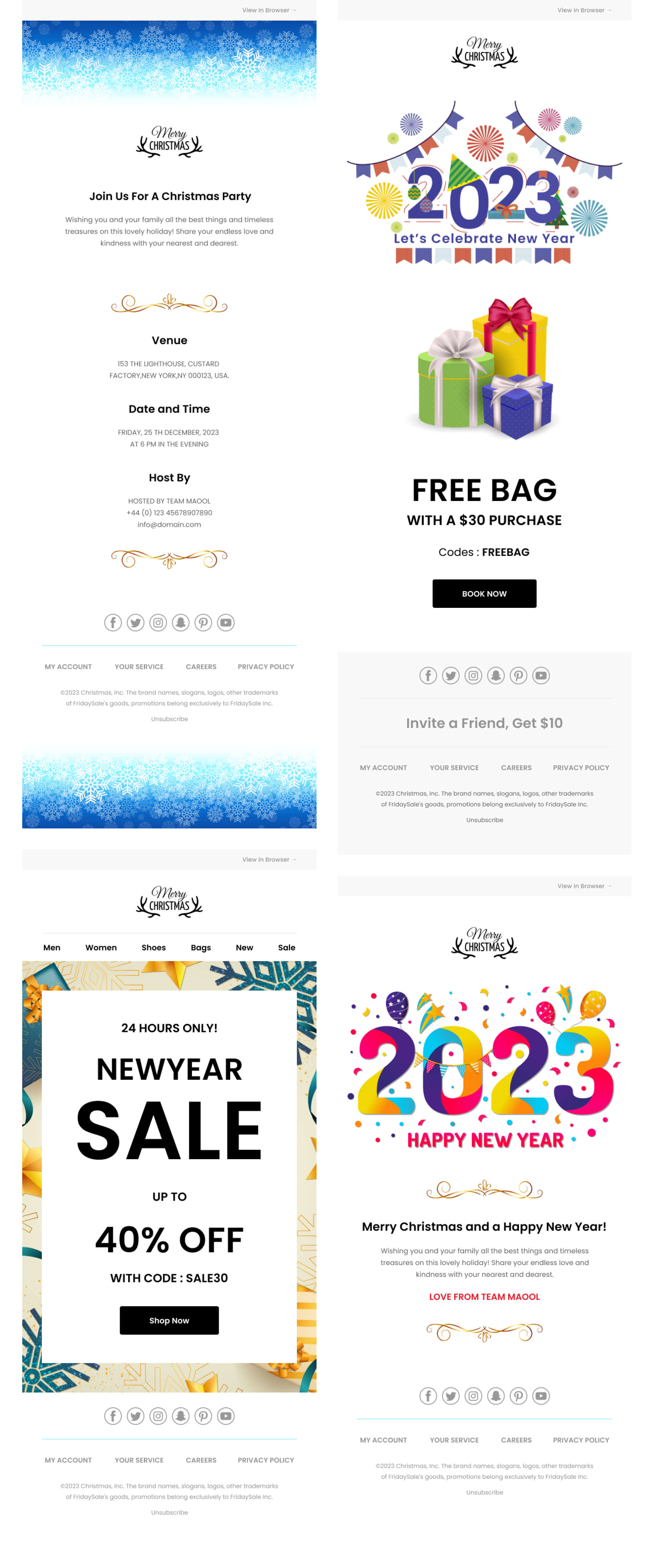 Christmas - Email Design System For Christmas & New Year presentation image
