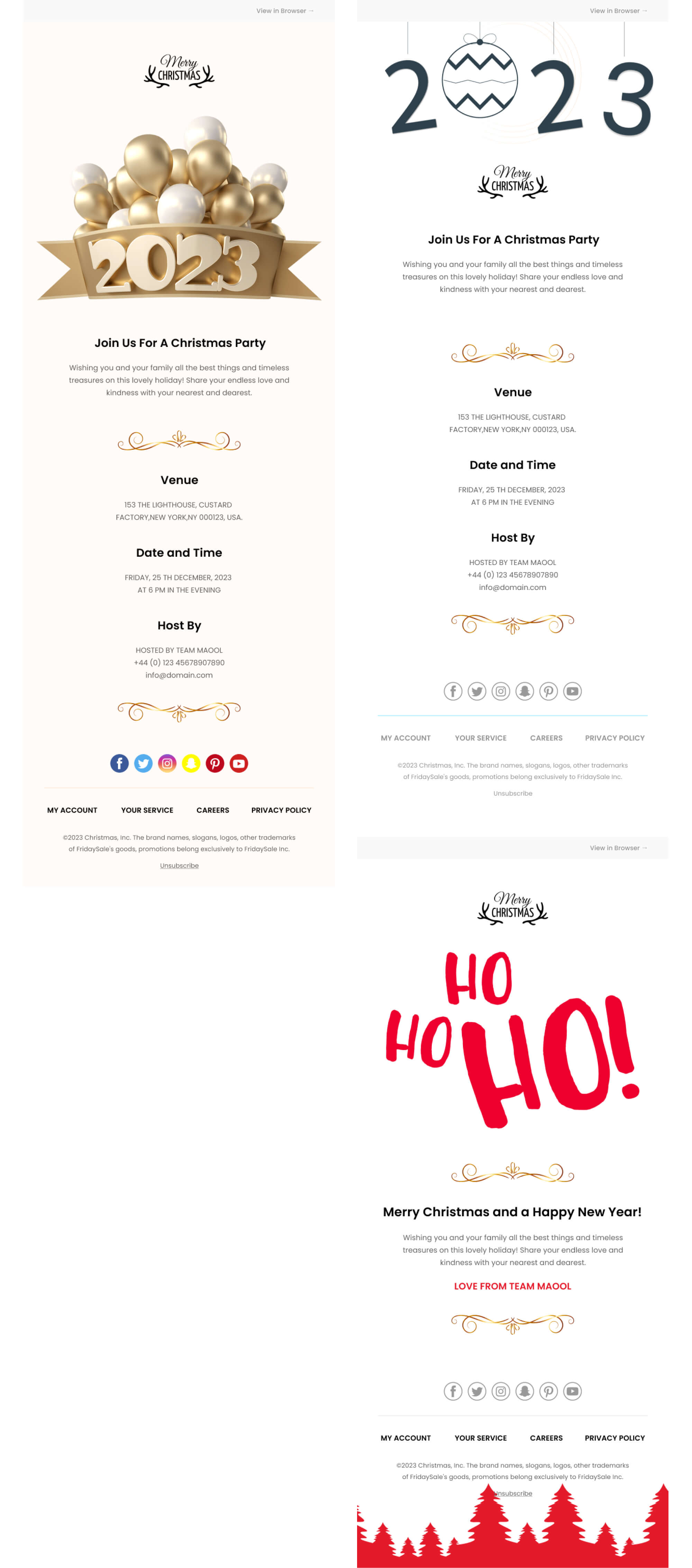 Christmas - Email Design System For Christmas & New Year presentation image