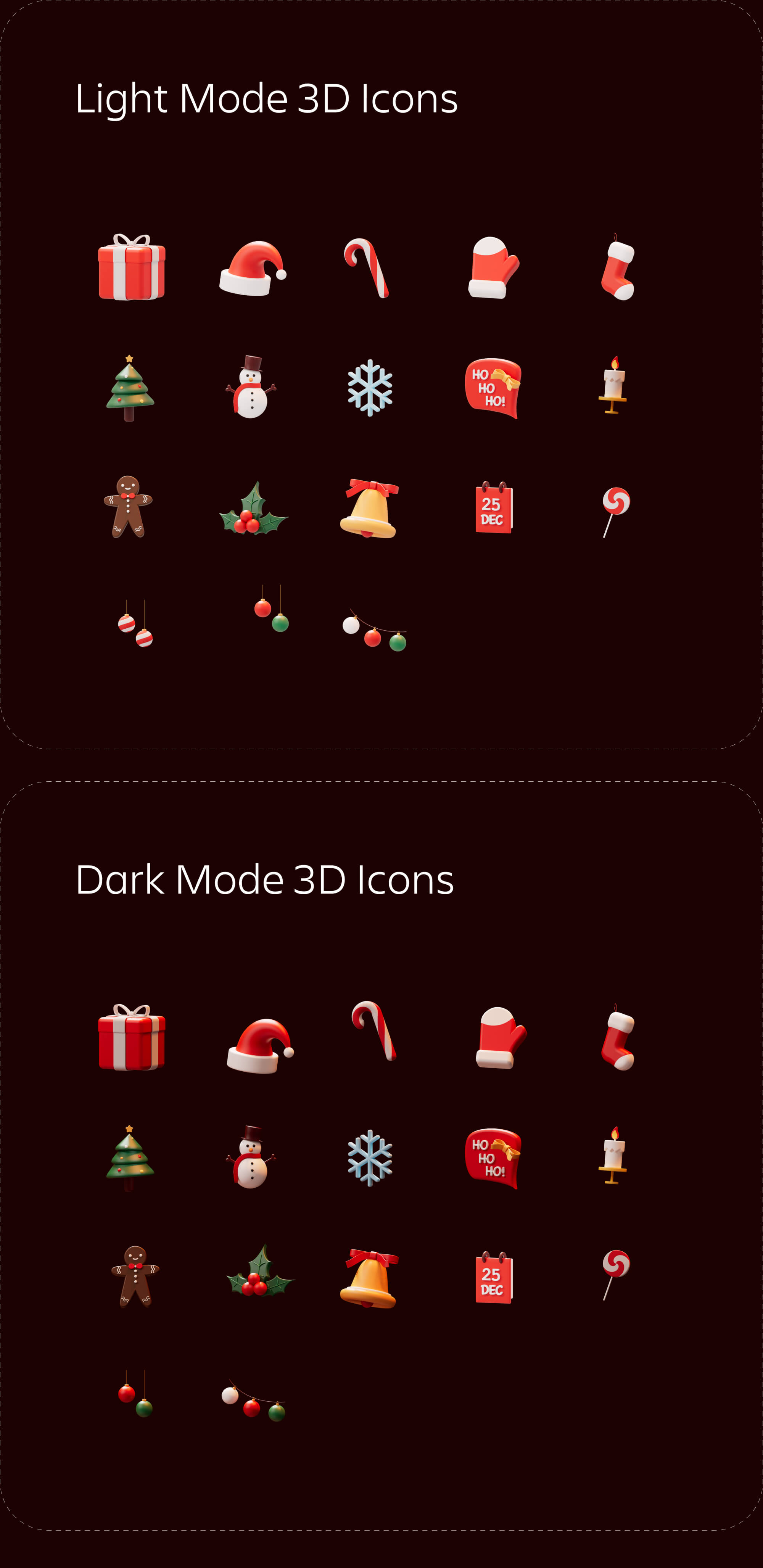 Xmas 3D Icon Pack presentation image