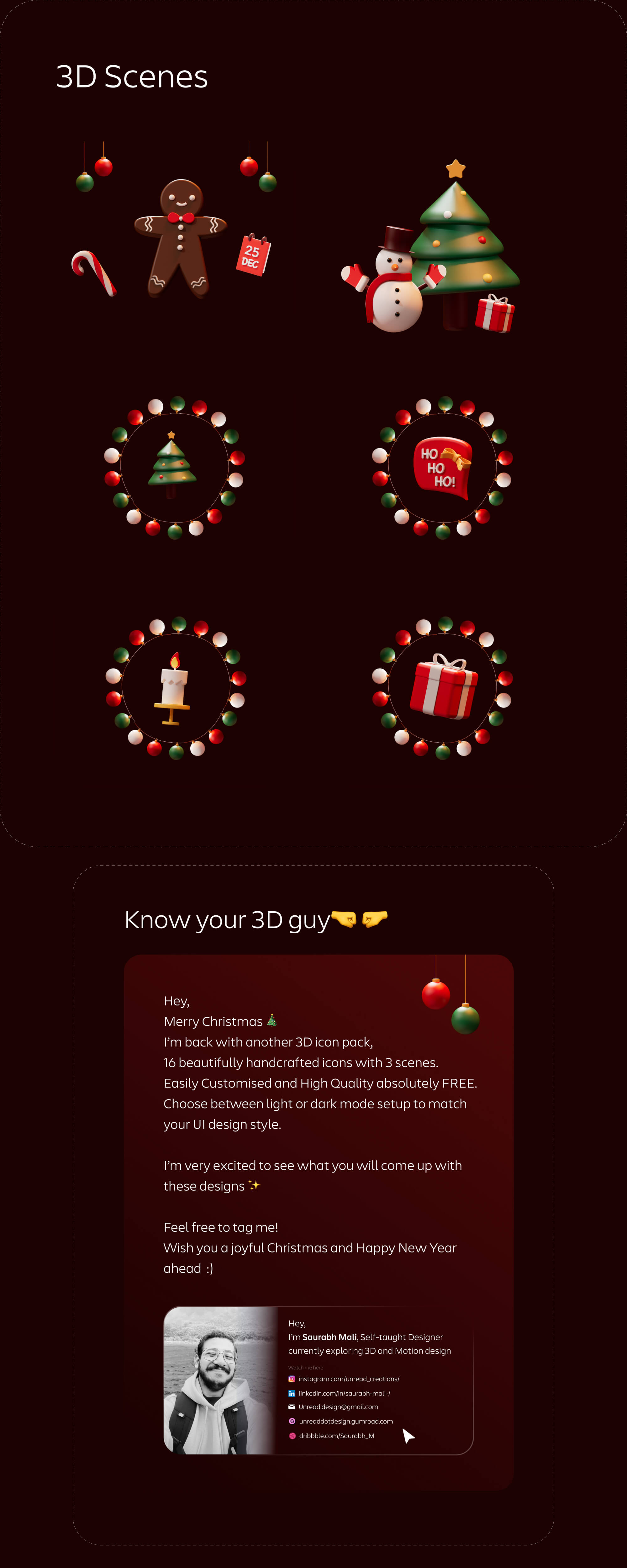 Xmas 3D Icon Pack presentation image