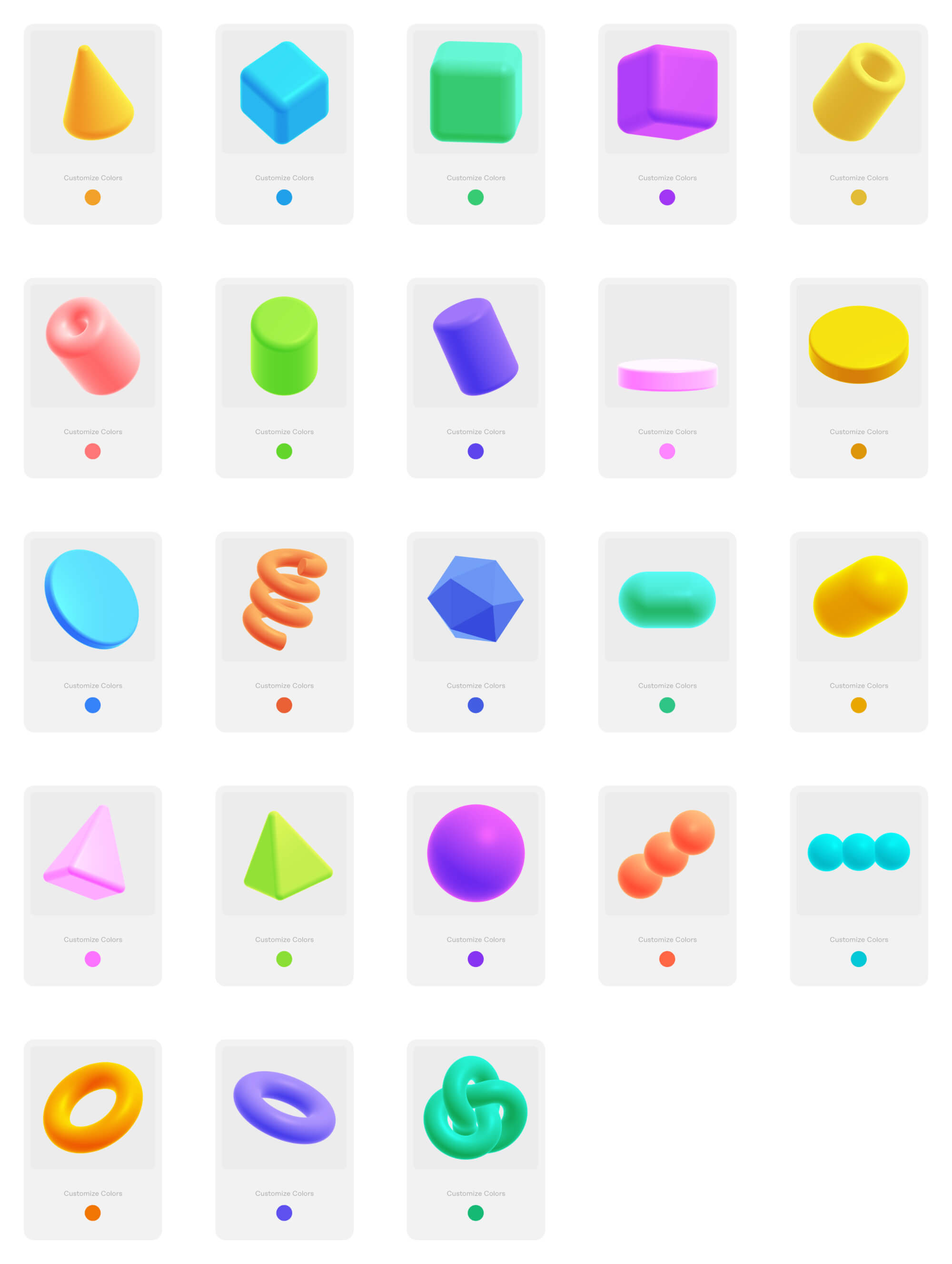 Glaze - 3D Icons FREE SAMPLE presentation image