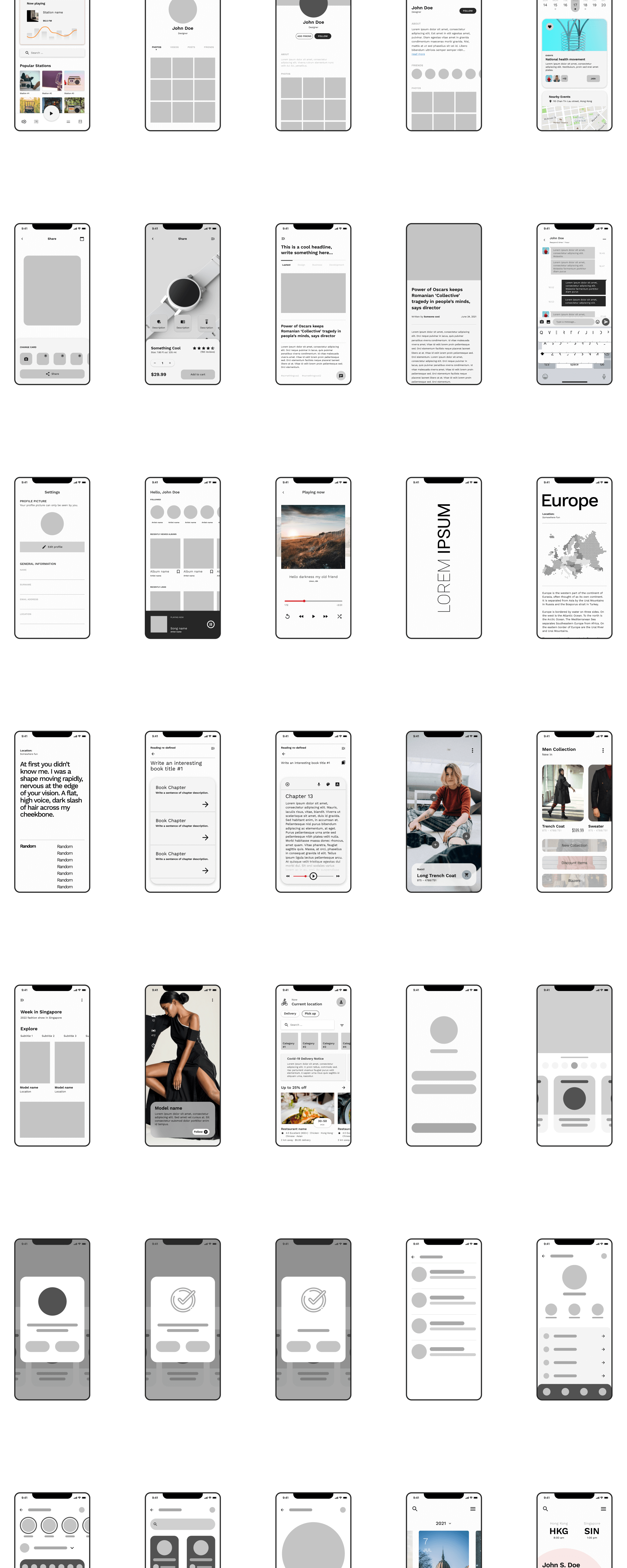 Mobile and Web UI Kit (190+) presentation image