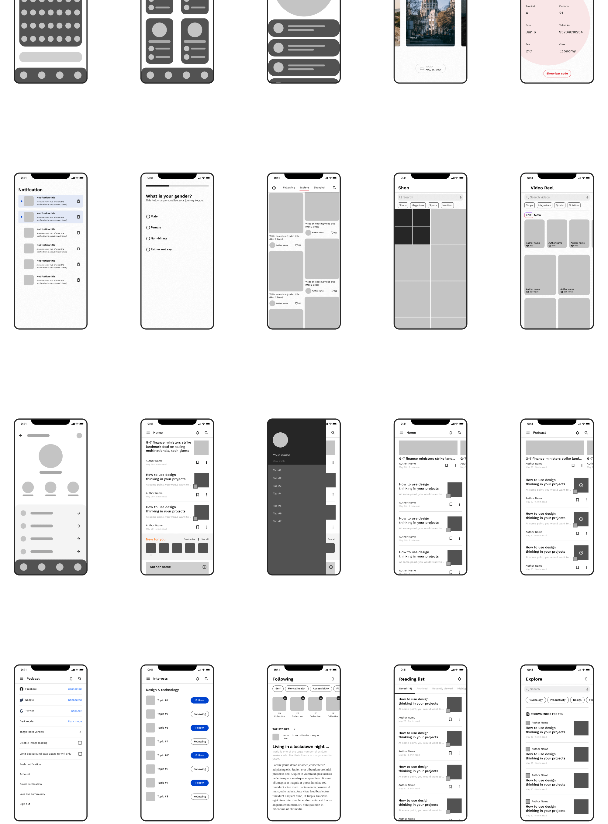 Mobile and Web UI Kit (190+) presentation image