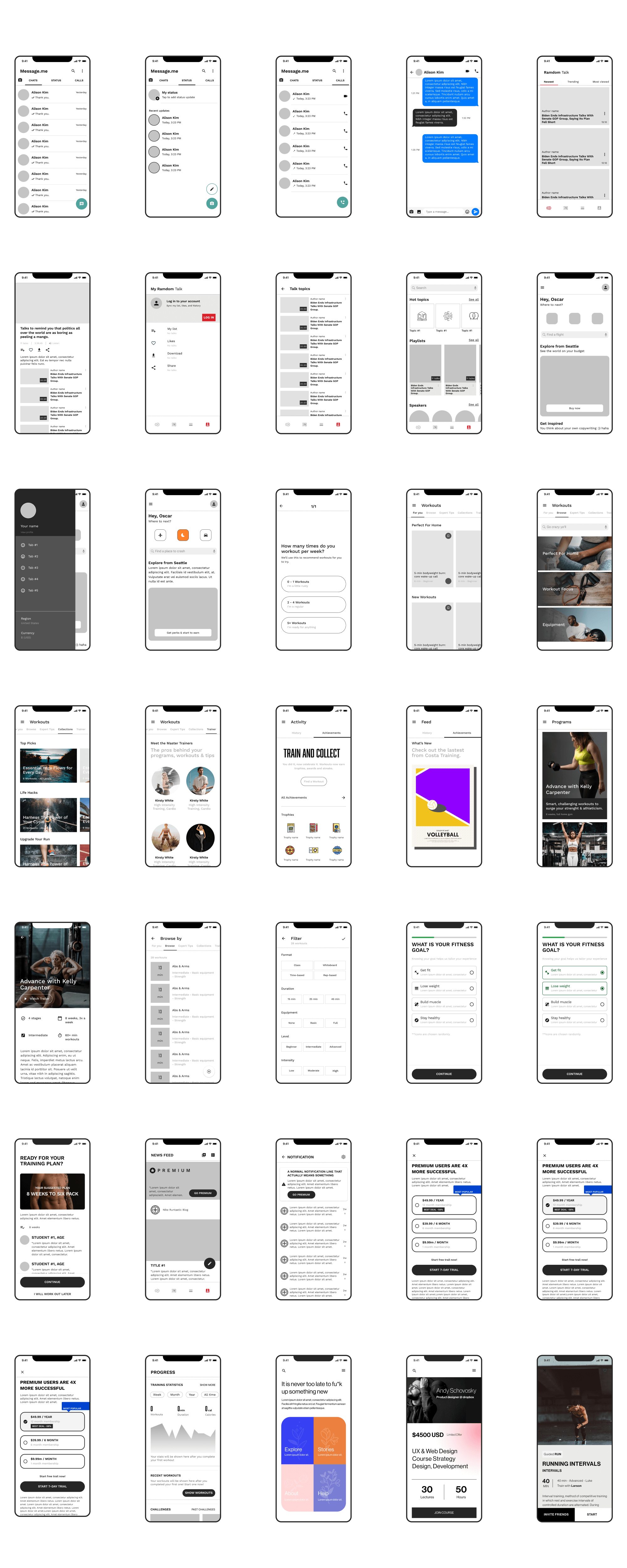 Mobile and Web UI Kit (190+) presentation image