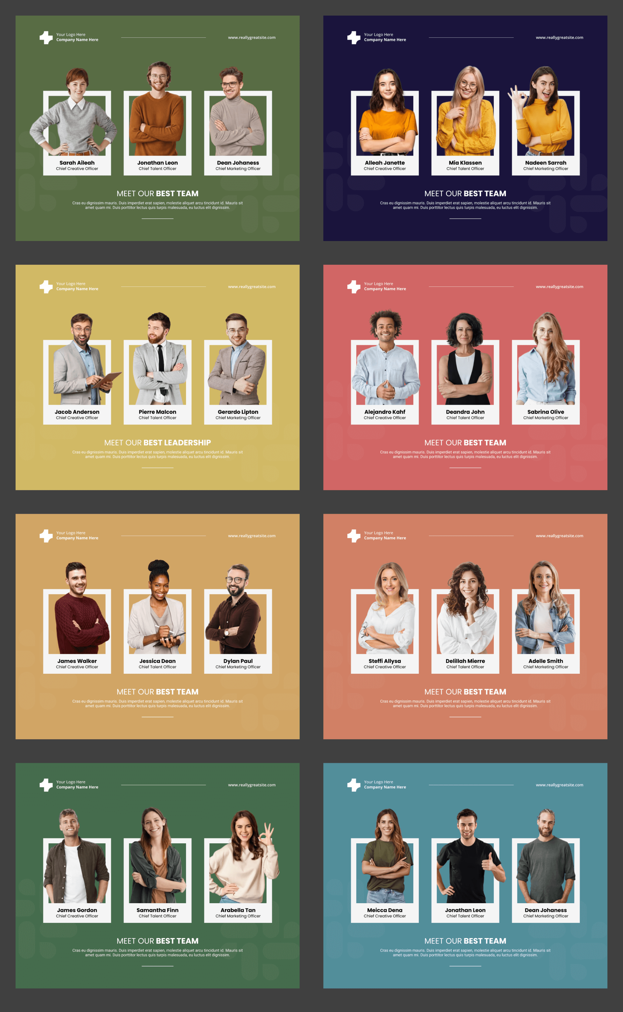 Creative Meet The Team Section presentation image