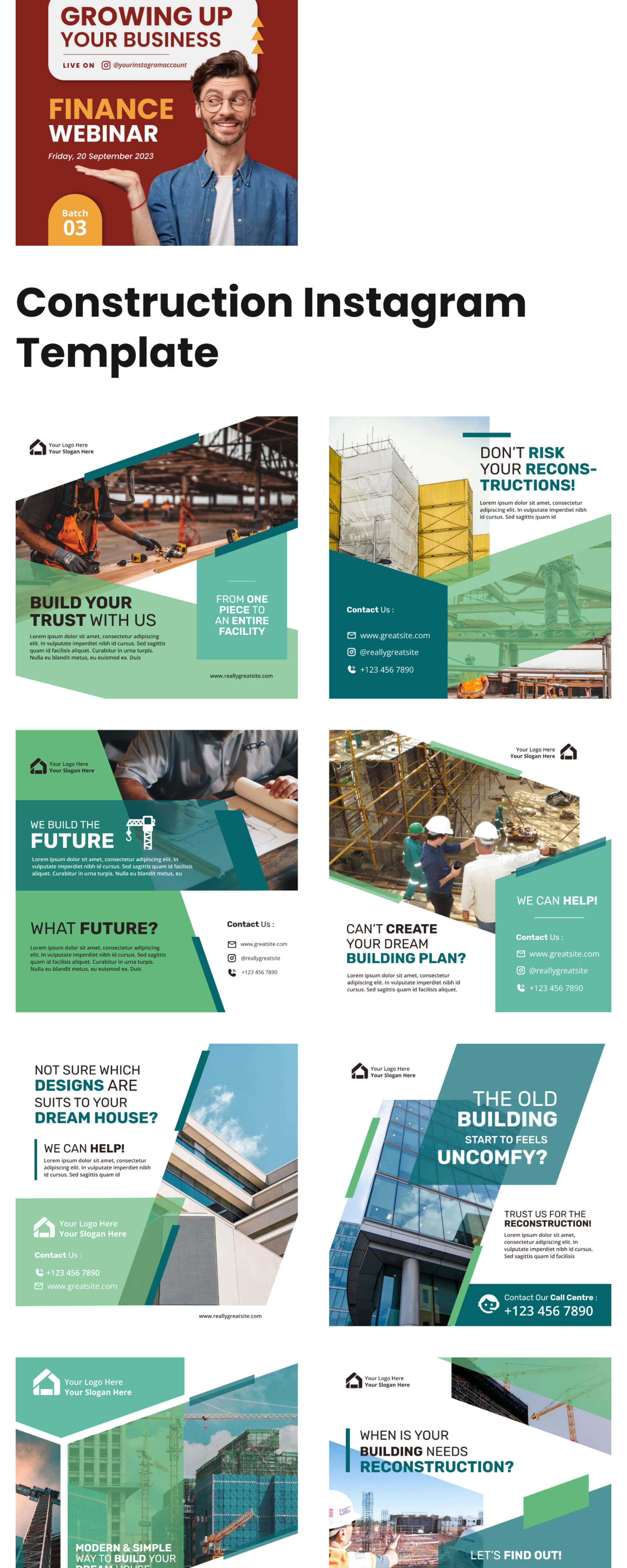 Professional Pack Instagram Post presentation image