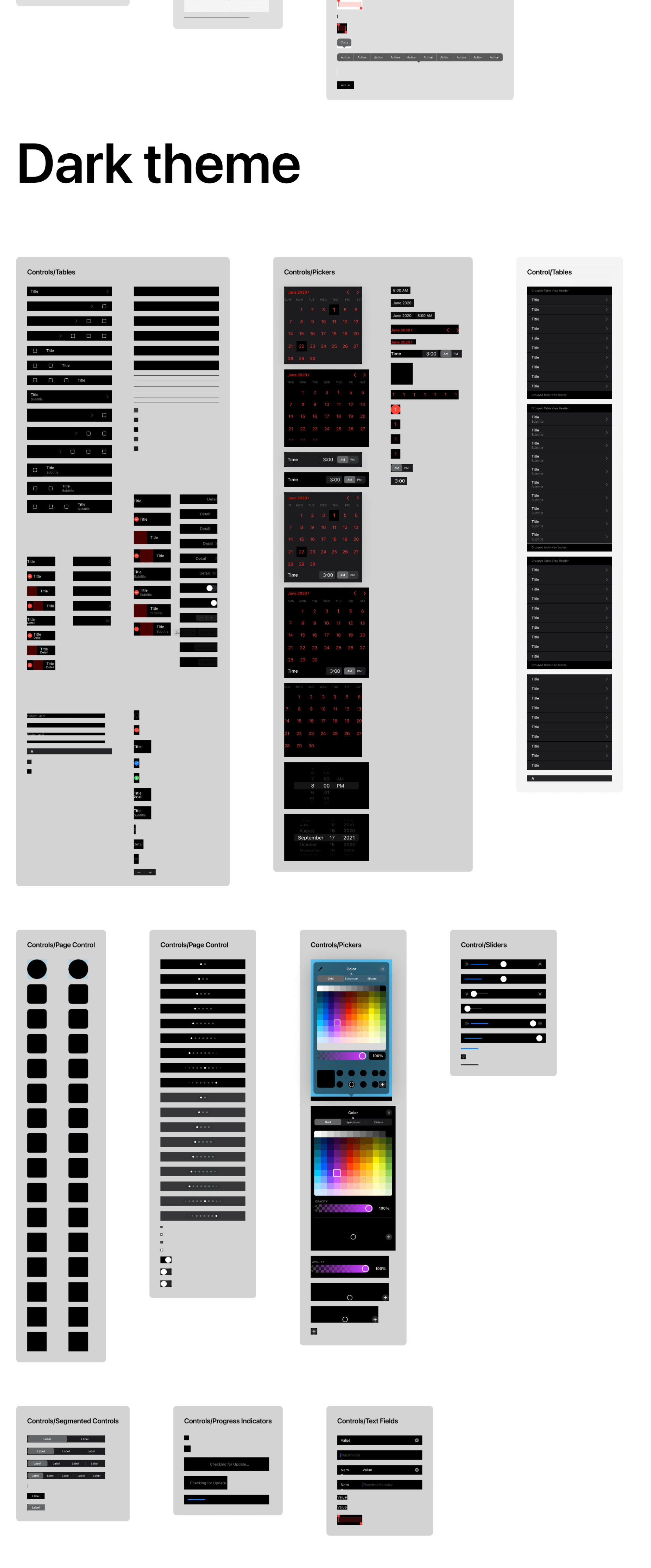 iOS UI Components - Controls (Calendar, Color Picker, Table) presentation image