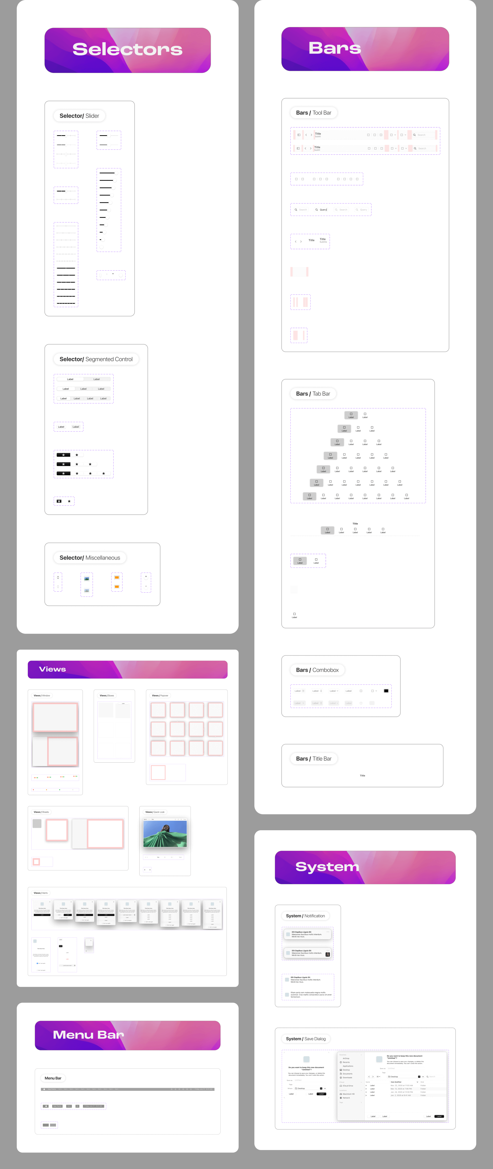 Apple MacOS 12 Design System - for Figma presentation image