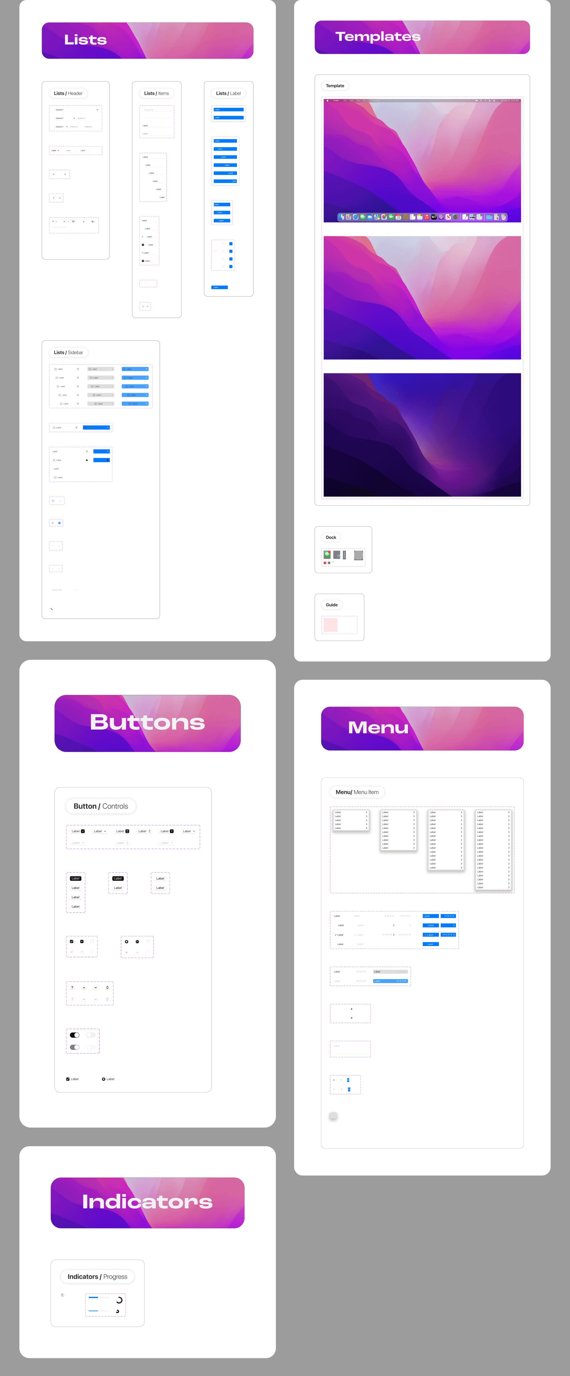 Apple MacOS 12 Design System - for Figma presentation image