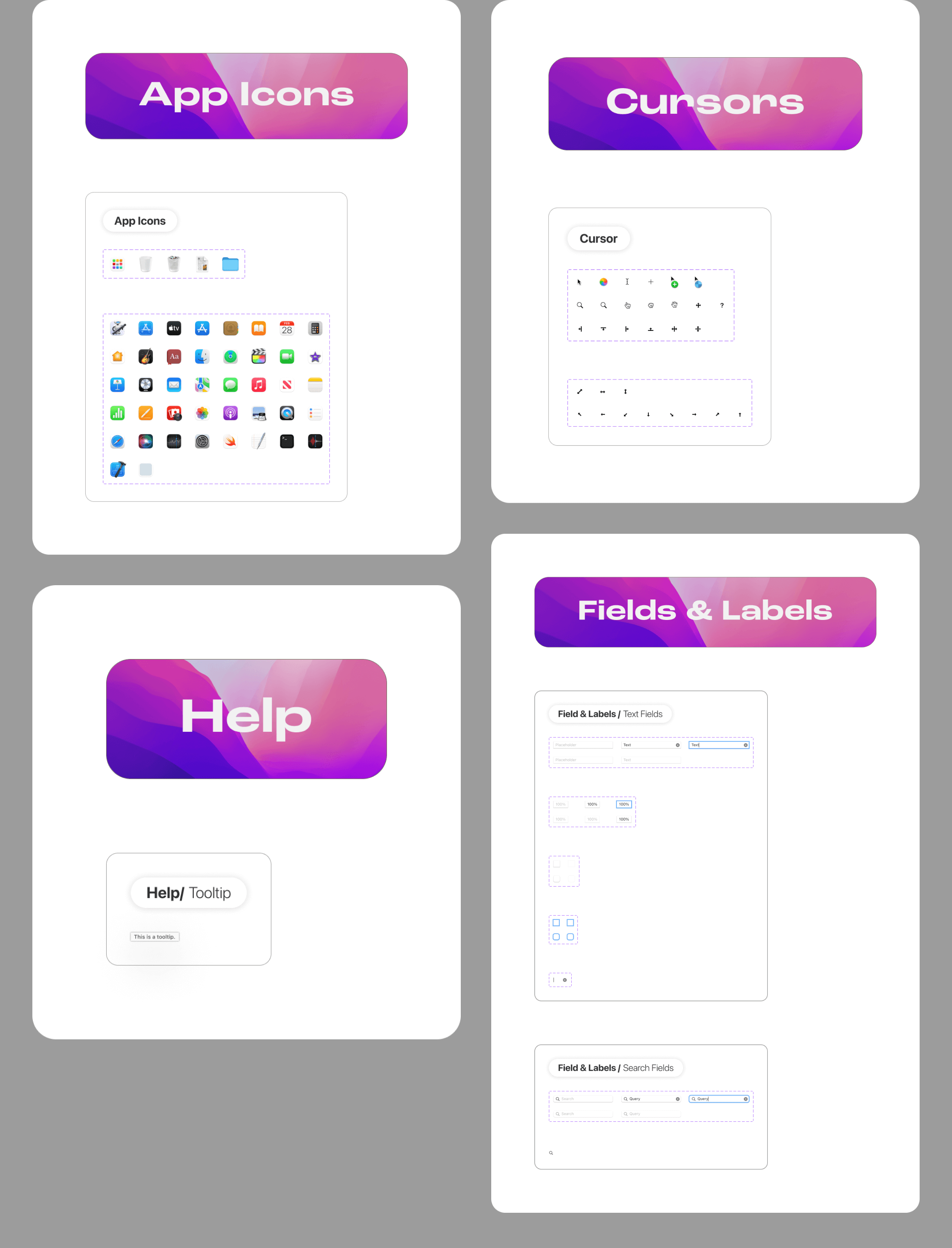 Apple MacOS 12 Design System - for Figma presentation image
