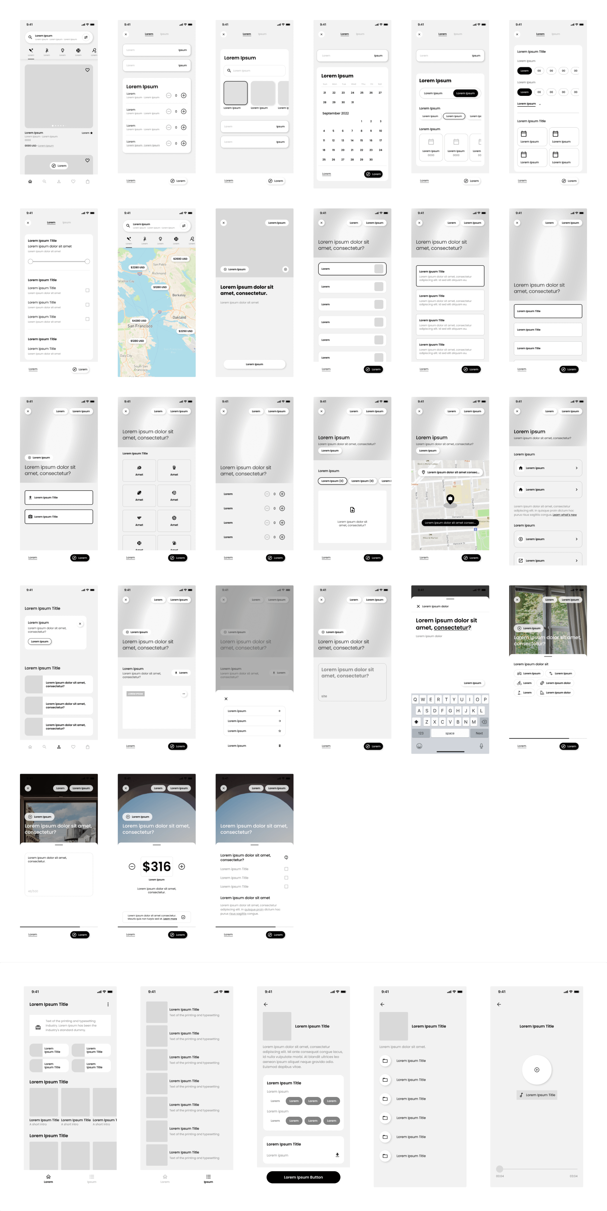 80+ App UI Screens presentation image