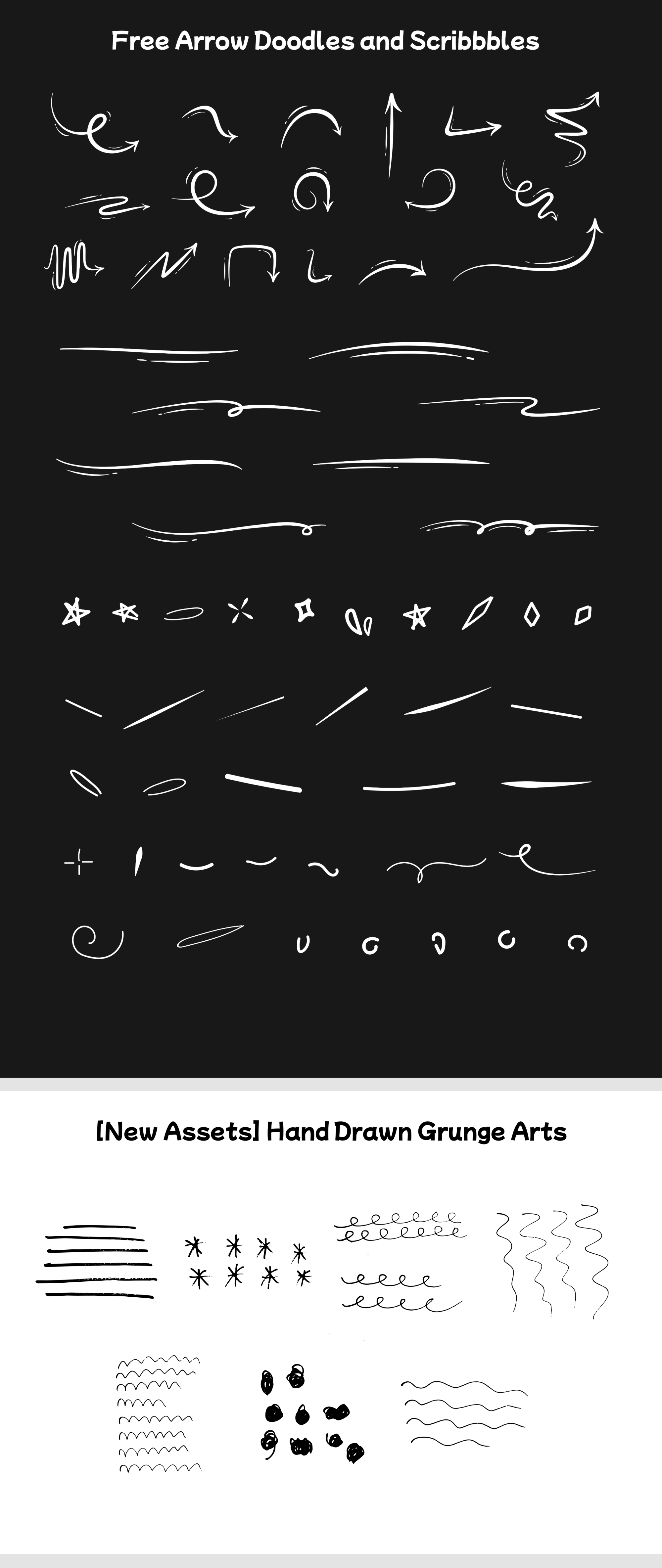 Free 100+ arrow line doodles, sprinkles and scribbles presentation image