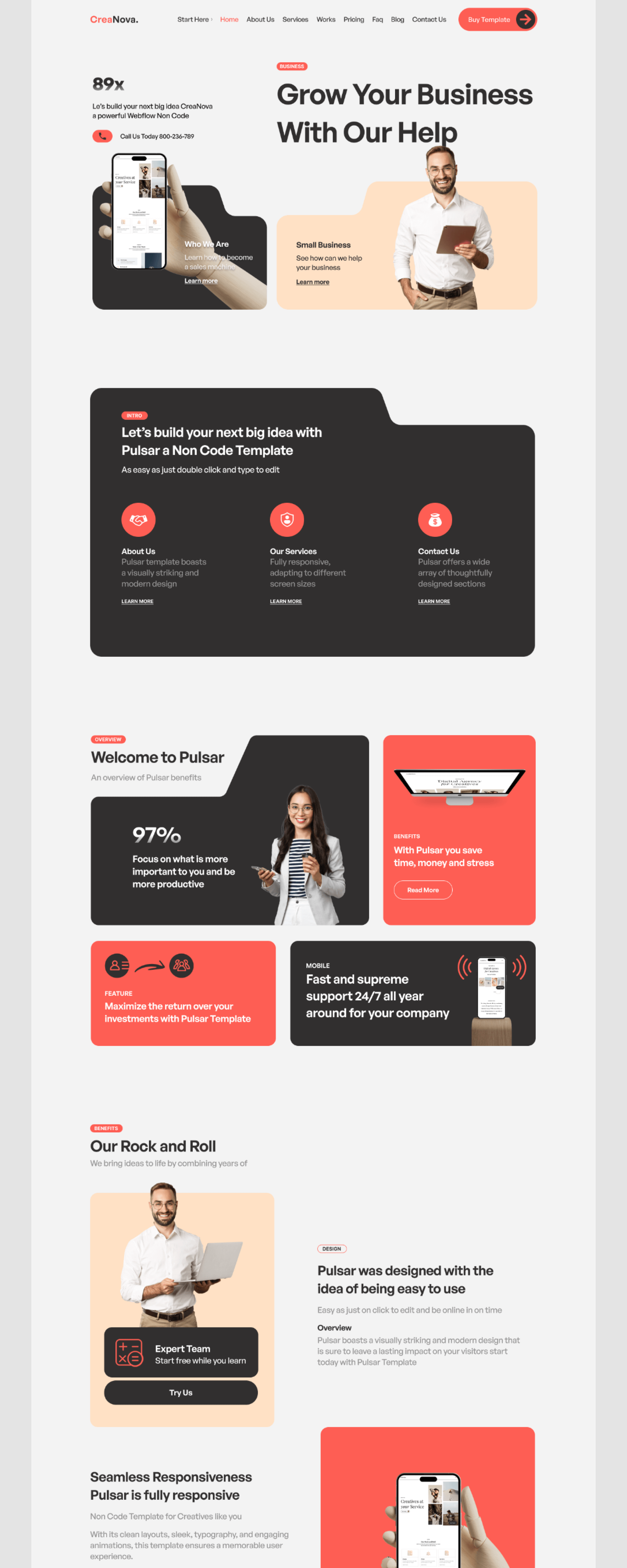 CreaNova Agency - Landing Page presentation image