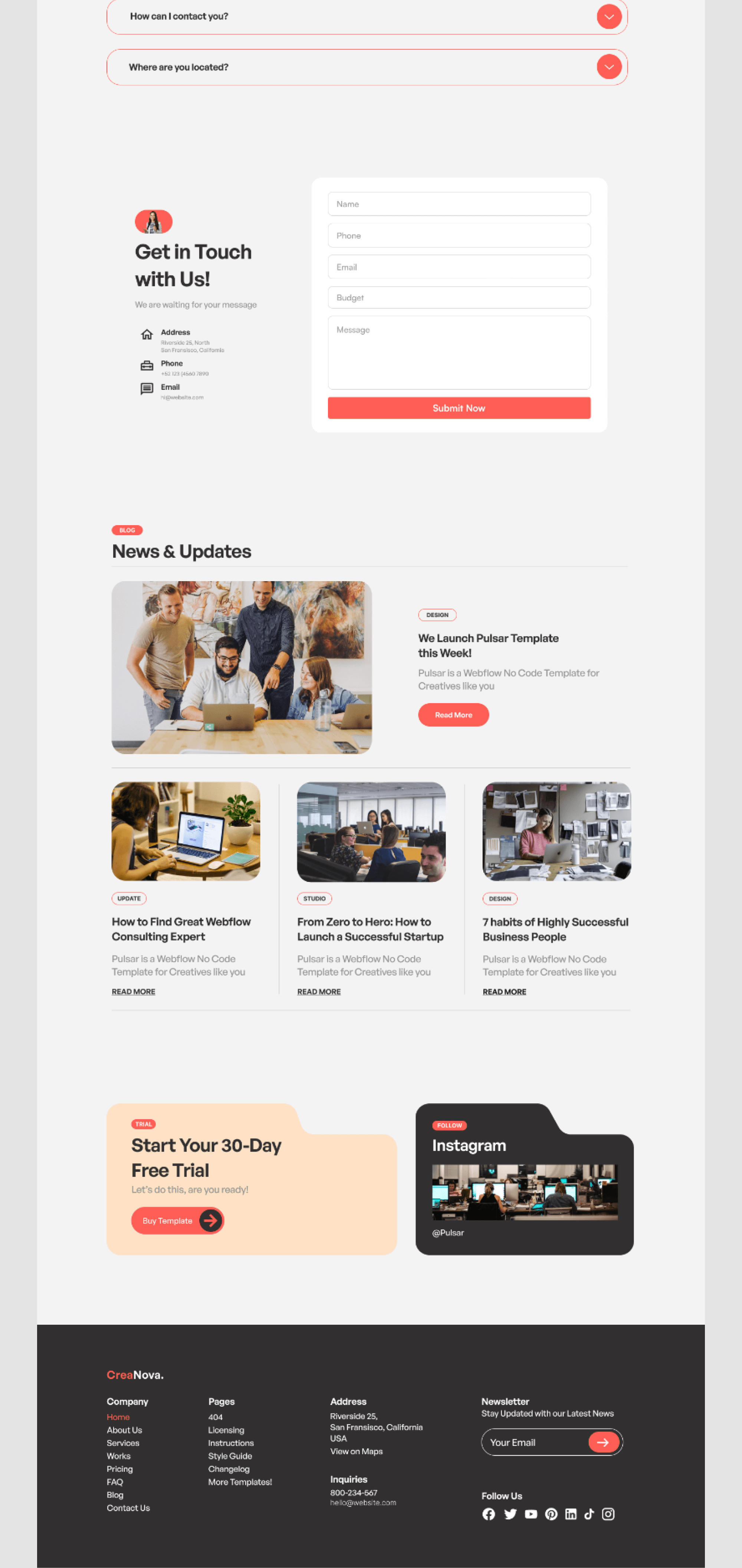 CreaNova Agency - Landing Page presentation image