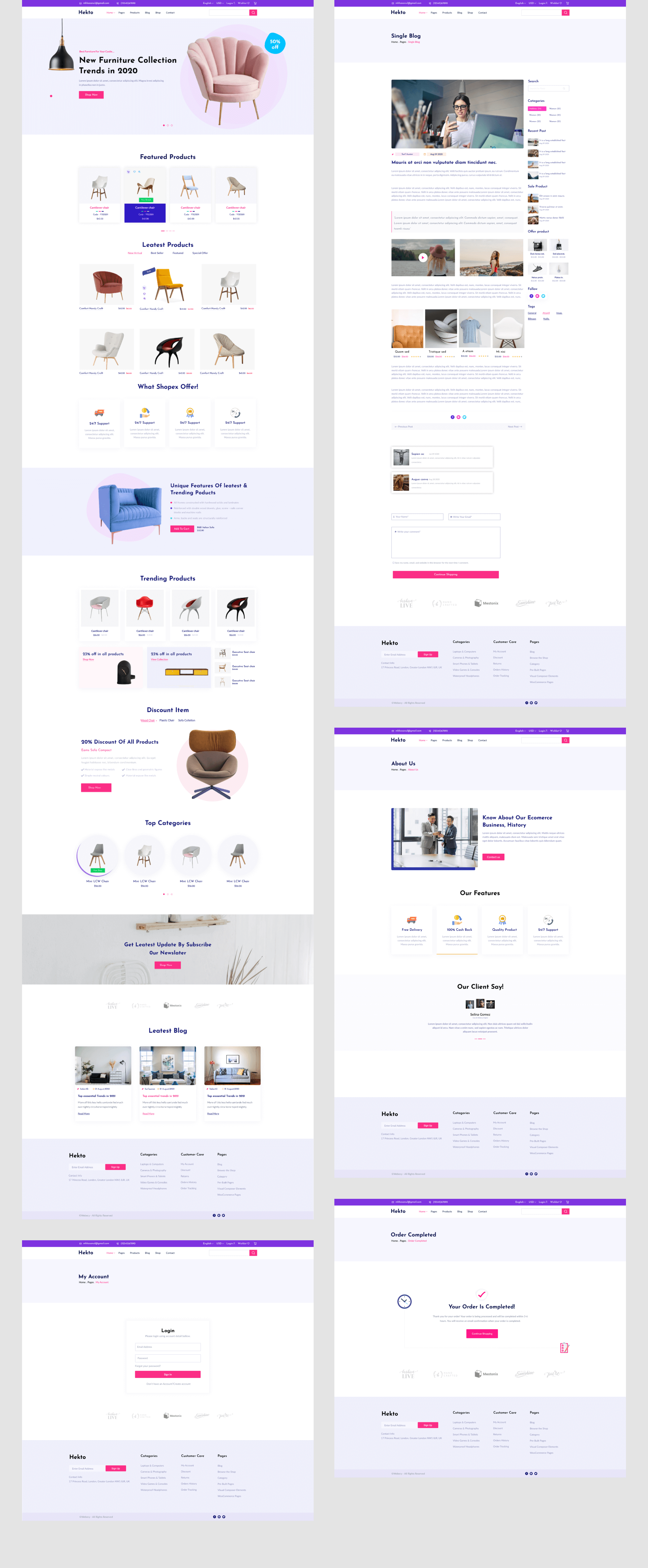 Project - Hekto (An Ecommerce Ui Kit) presentation image