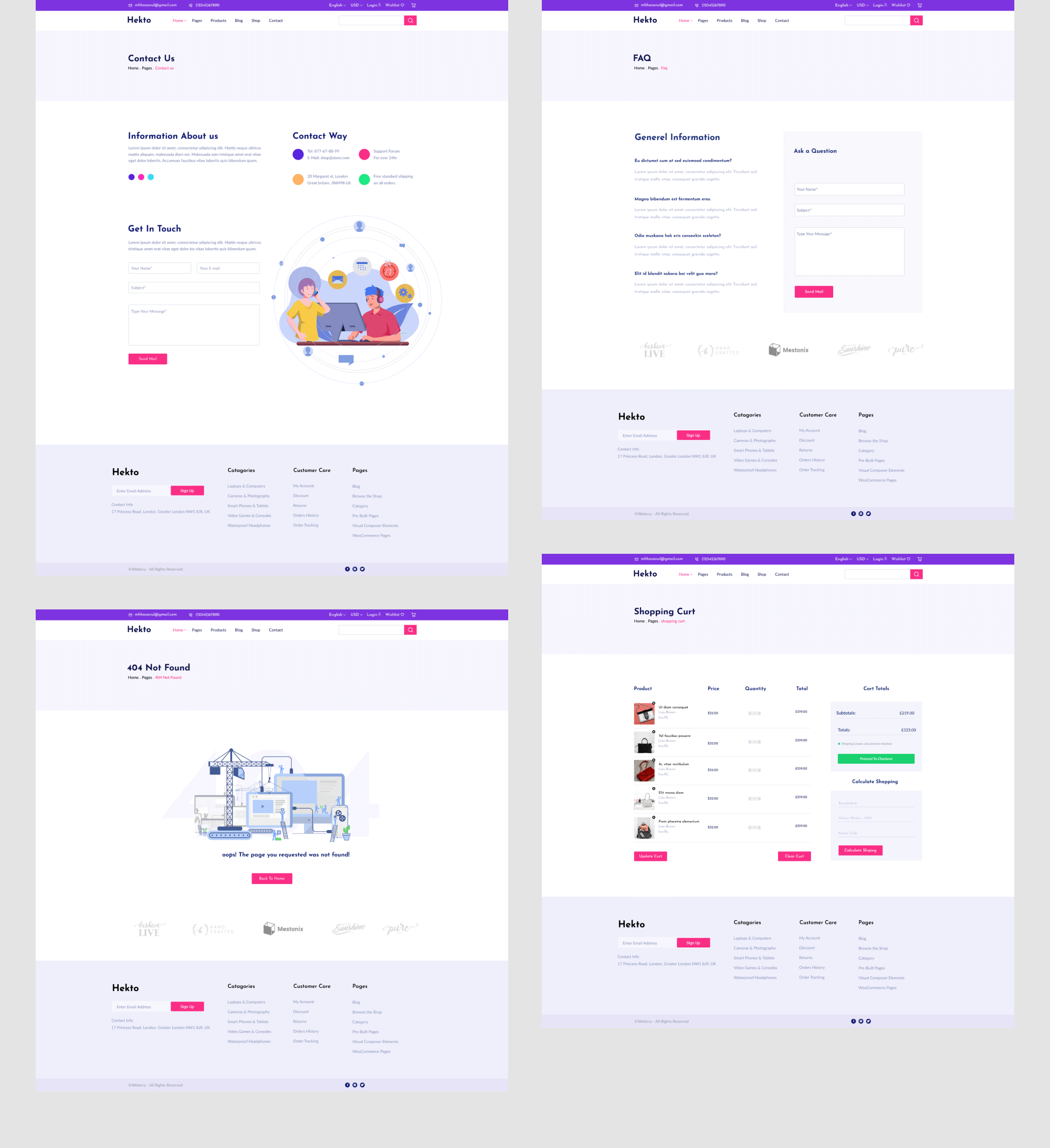 Project - Hekto (An Ecommerce Ui Kit) presentation image