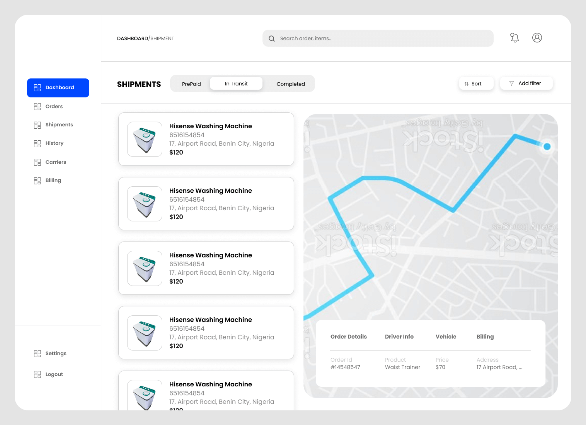 Logistics Dashboard presentation image