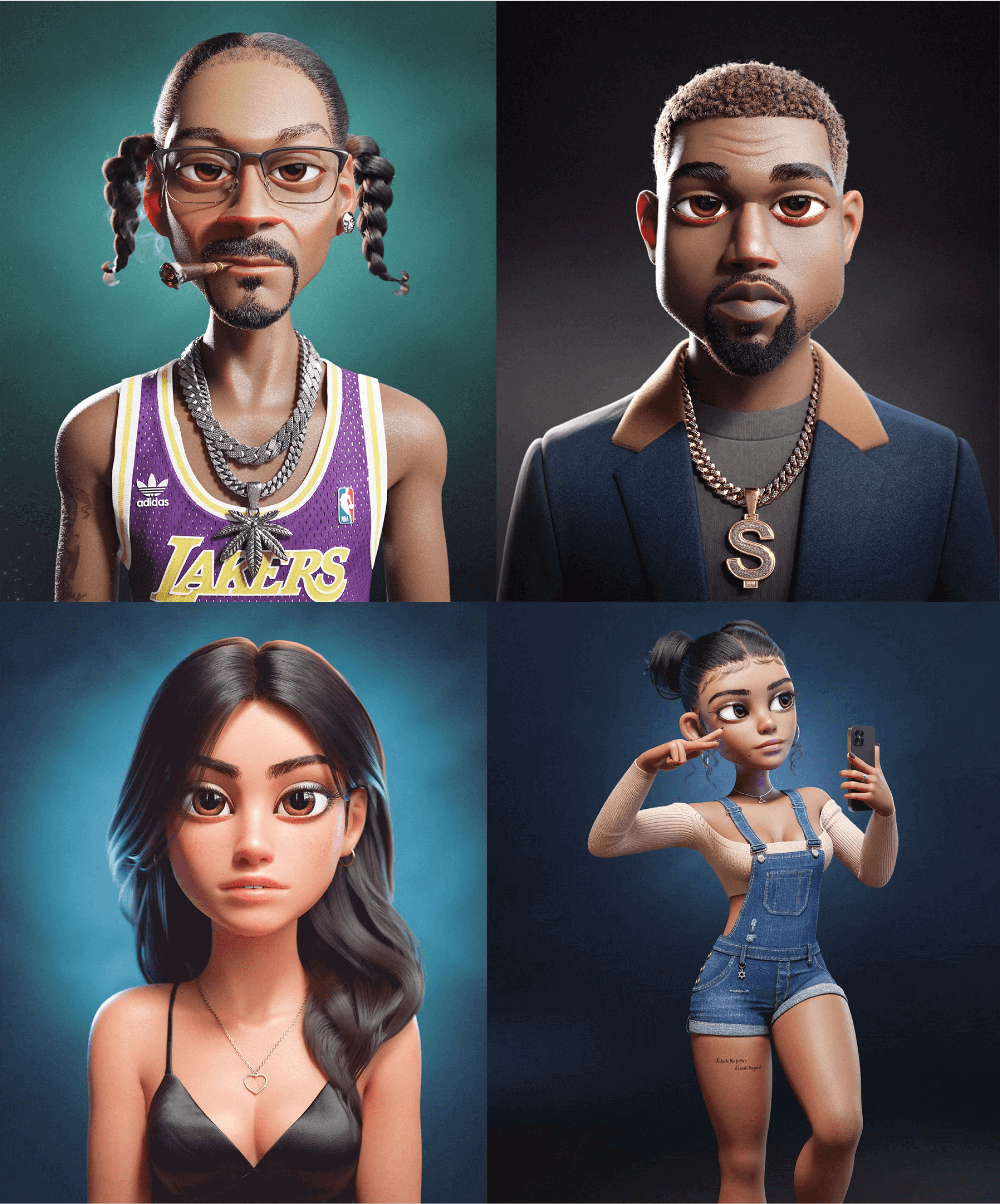 Personalized 3D portrait presentation image