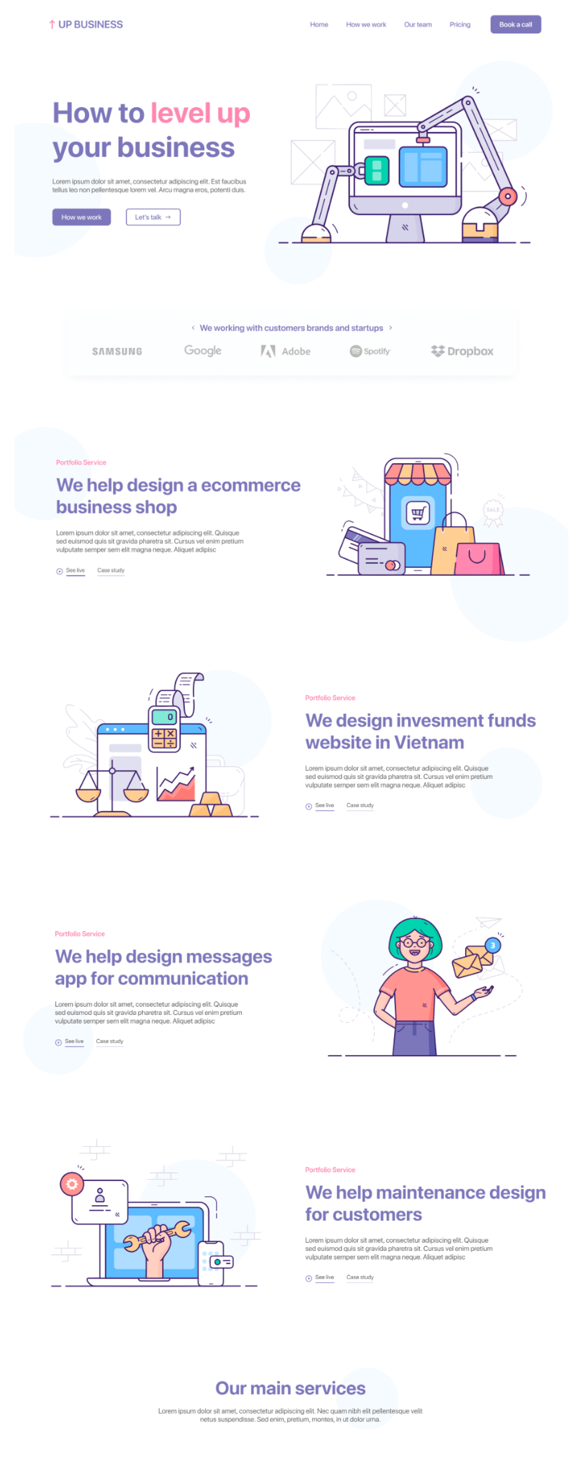 Landing Page Website - Level Up Your Business presentation image