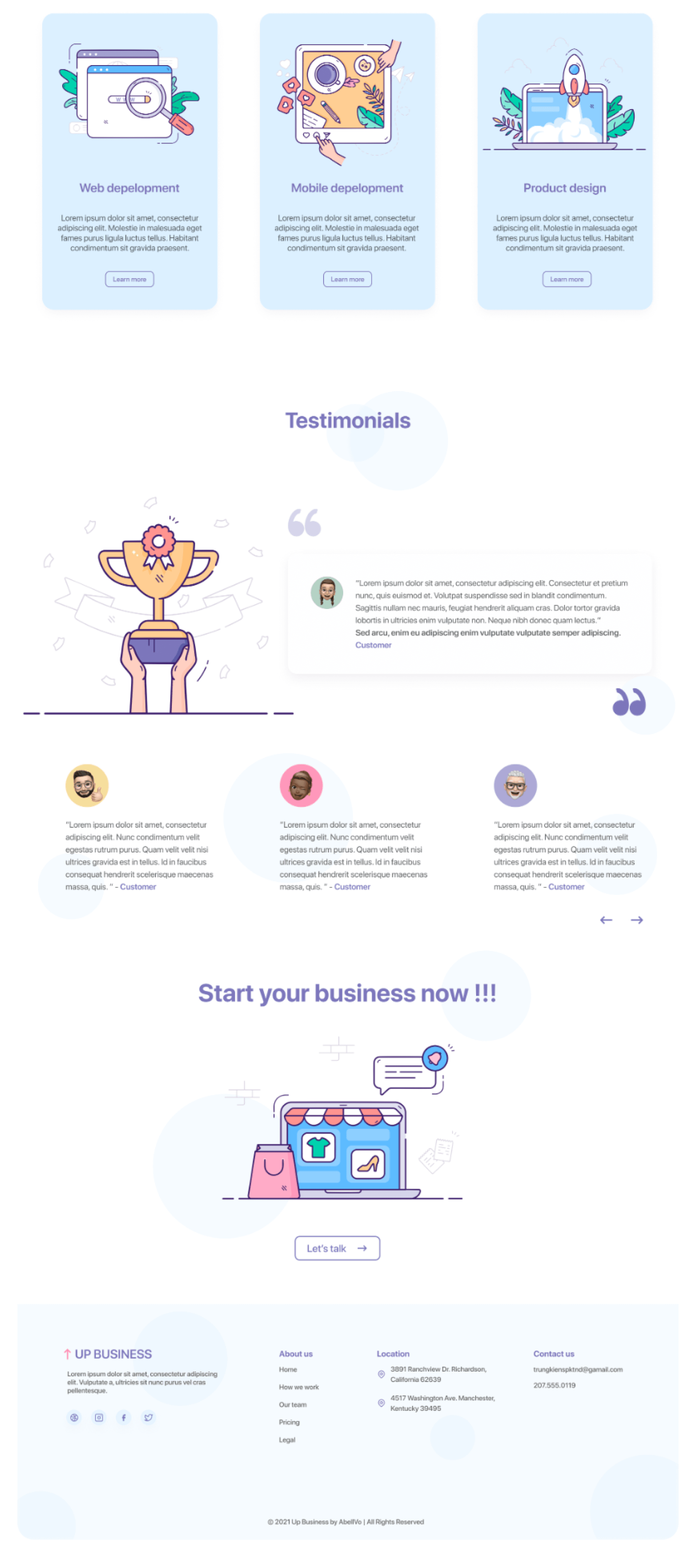 Landing Page Website - Level Up Your Business presentation image