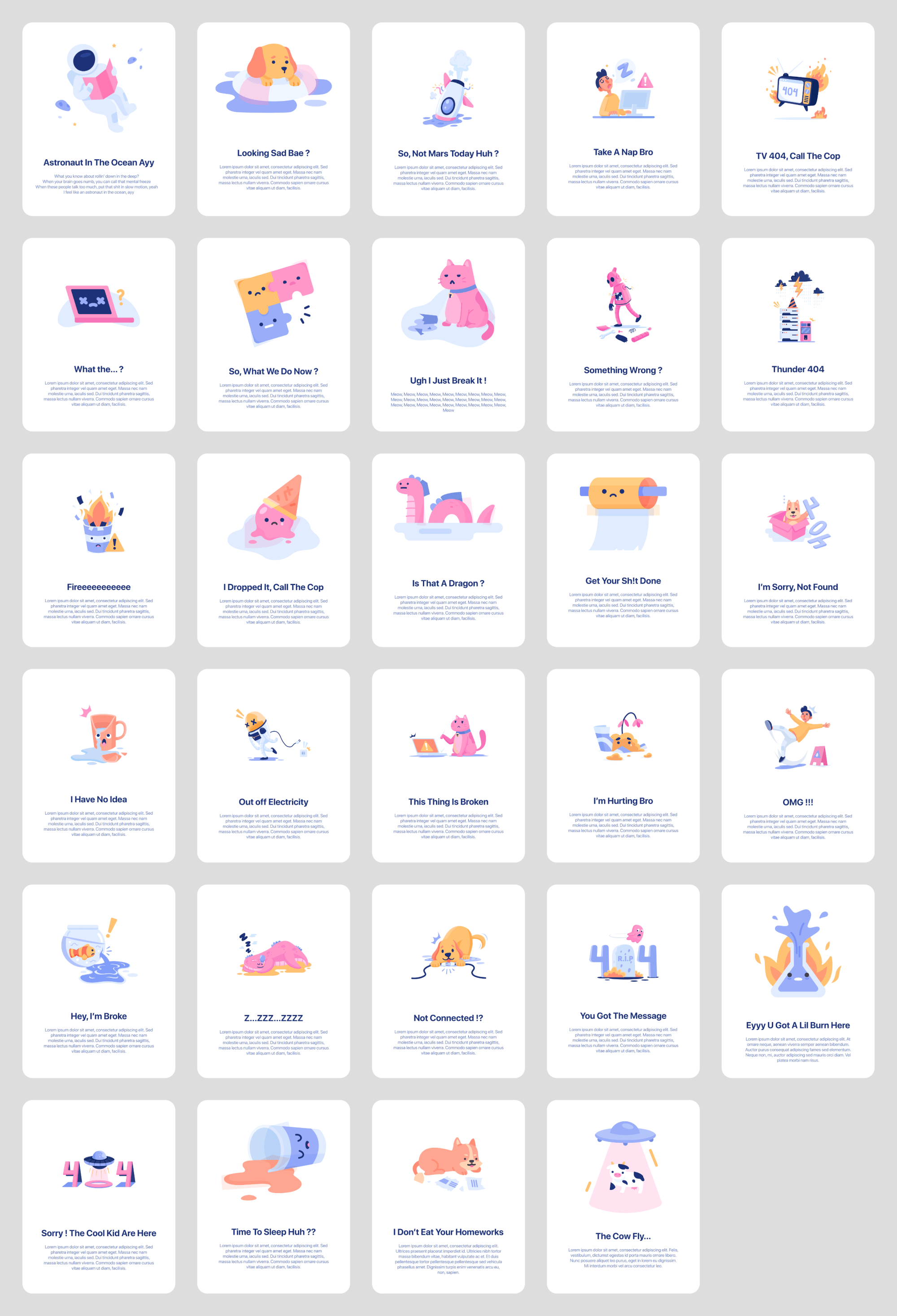 404 Illustration Card With Cool Caption presentation image