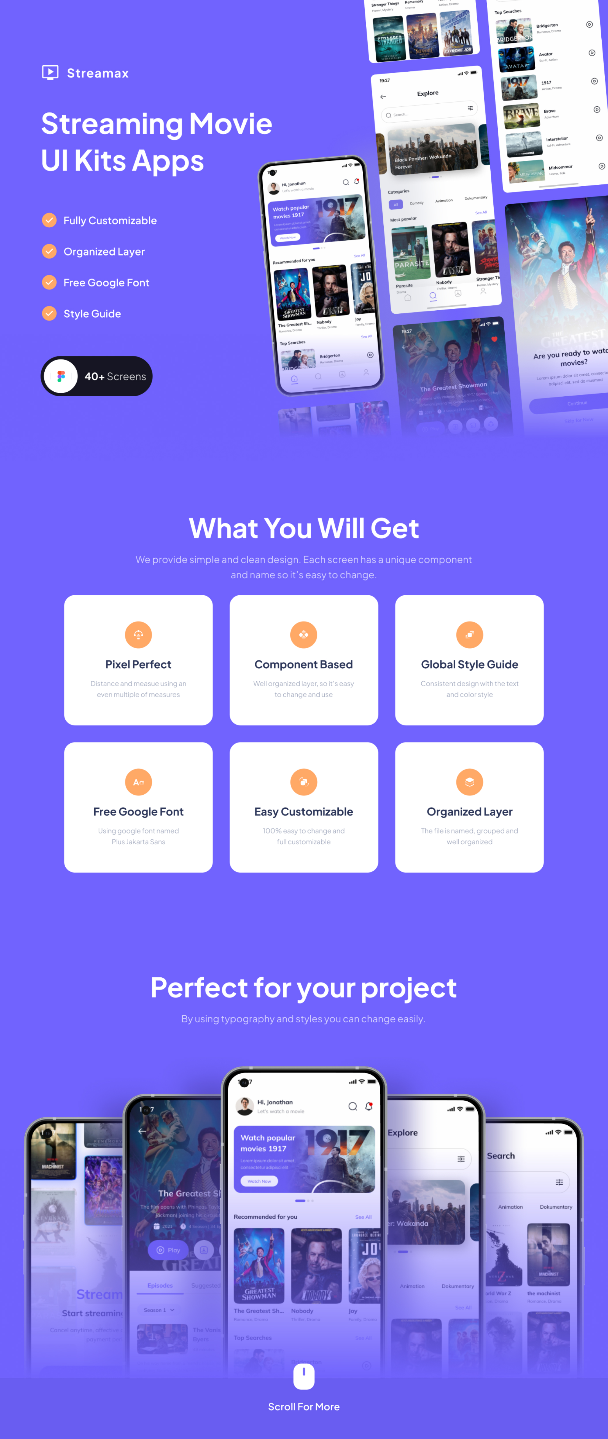 Streamax - Streaming Movie UI Kits Apps presentation image