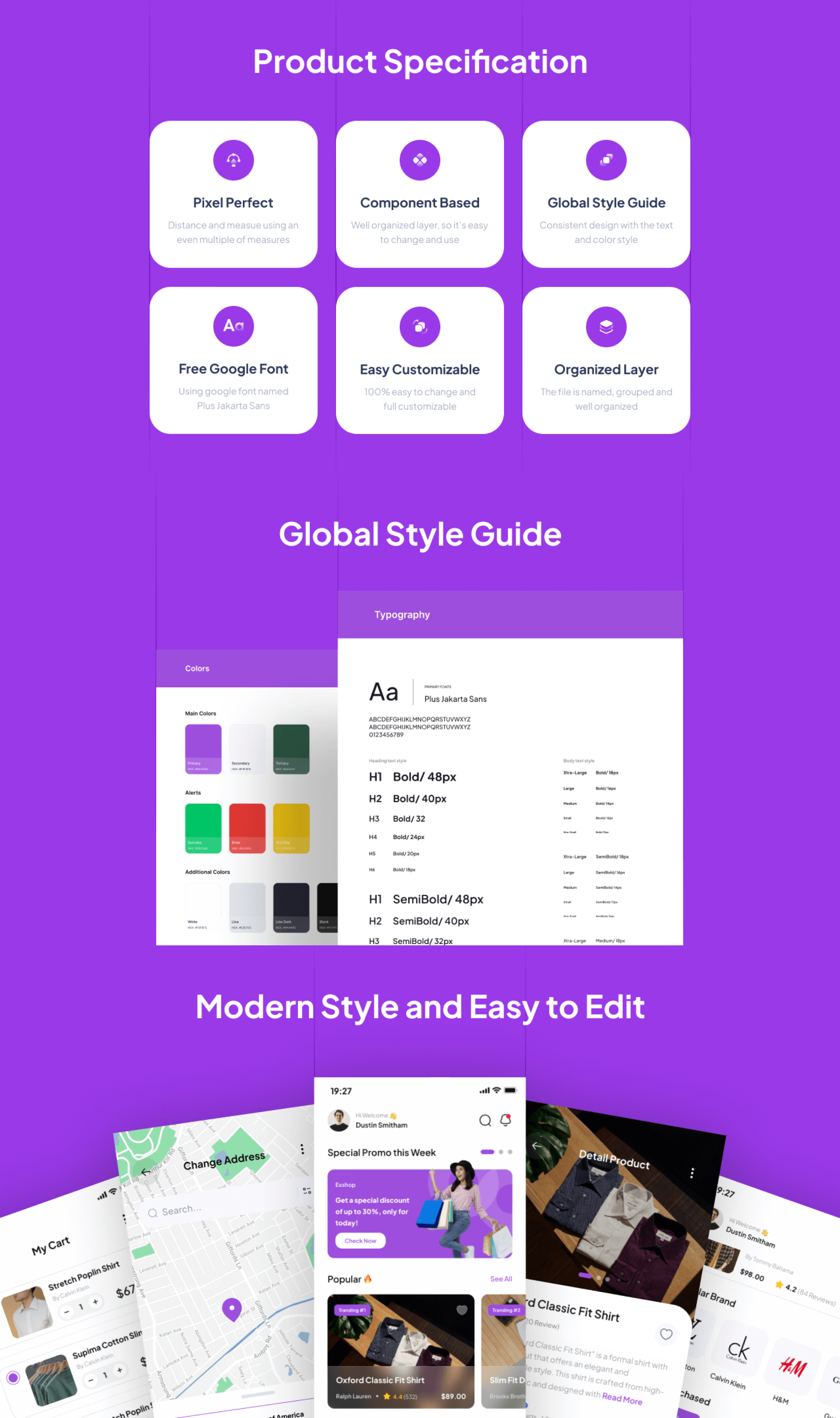 Exshop - Ecommerce UI Kit presentation image