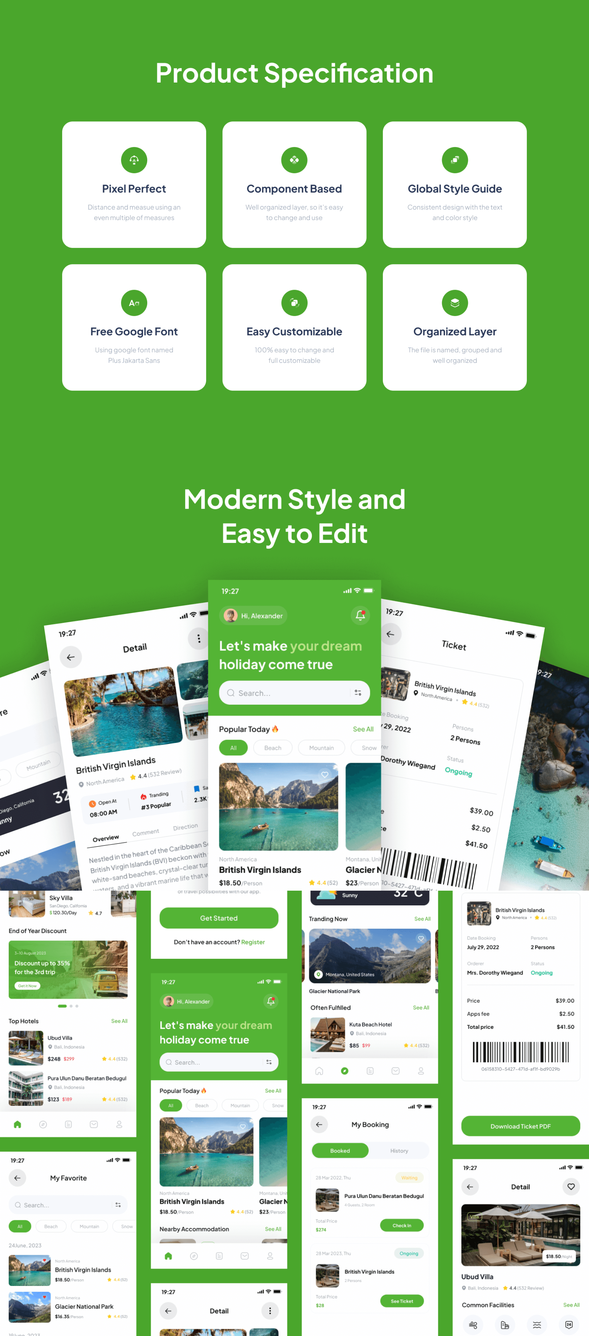 Suntrip - Travel App UI Kit presentation image
