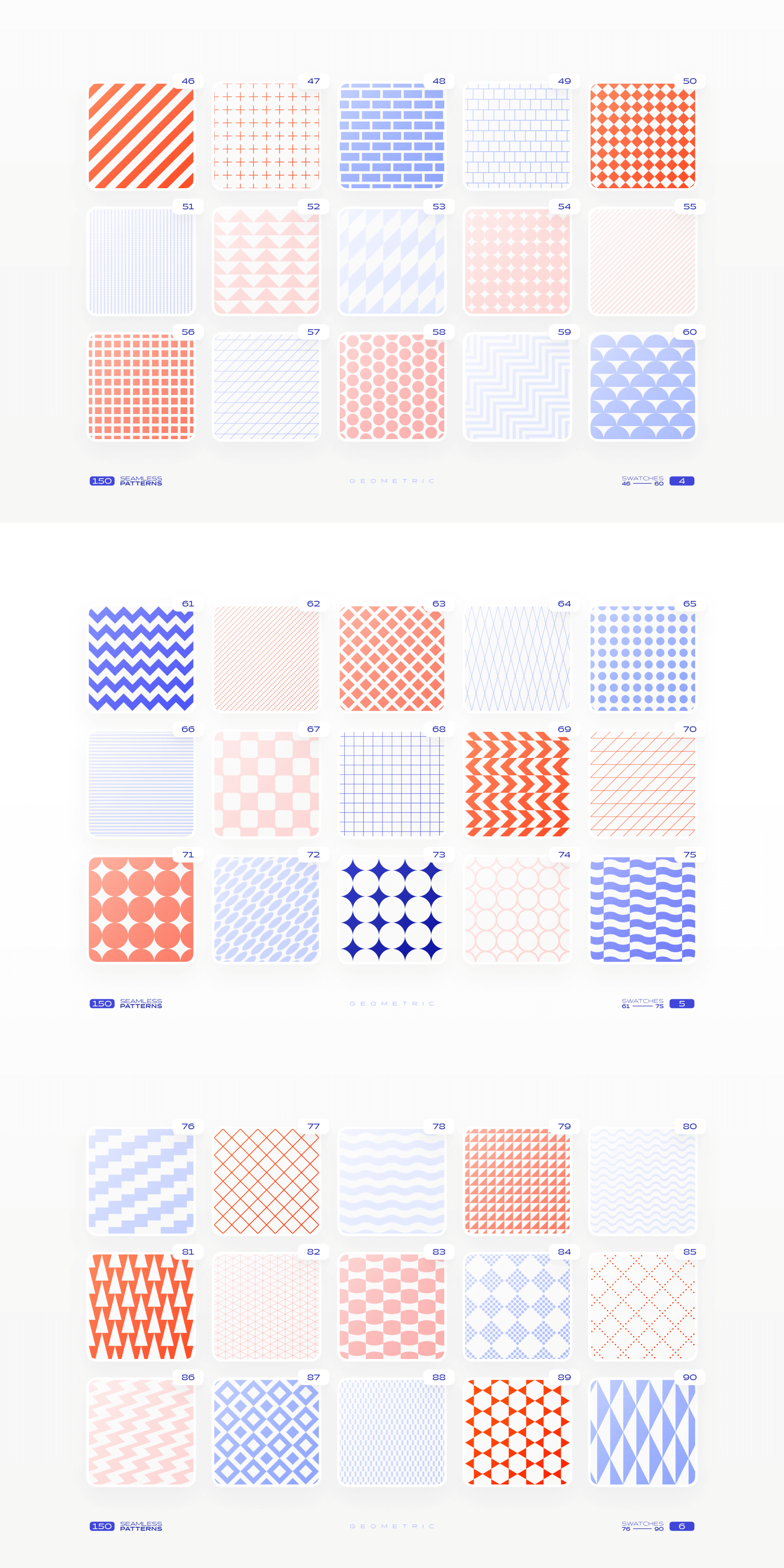 150 Geometric Seamless Patterns Collection presentation image