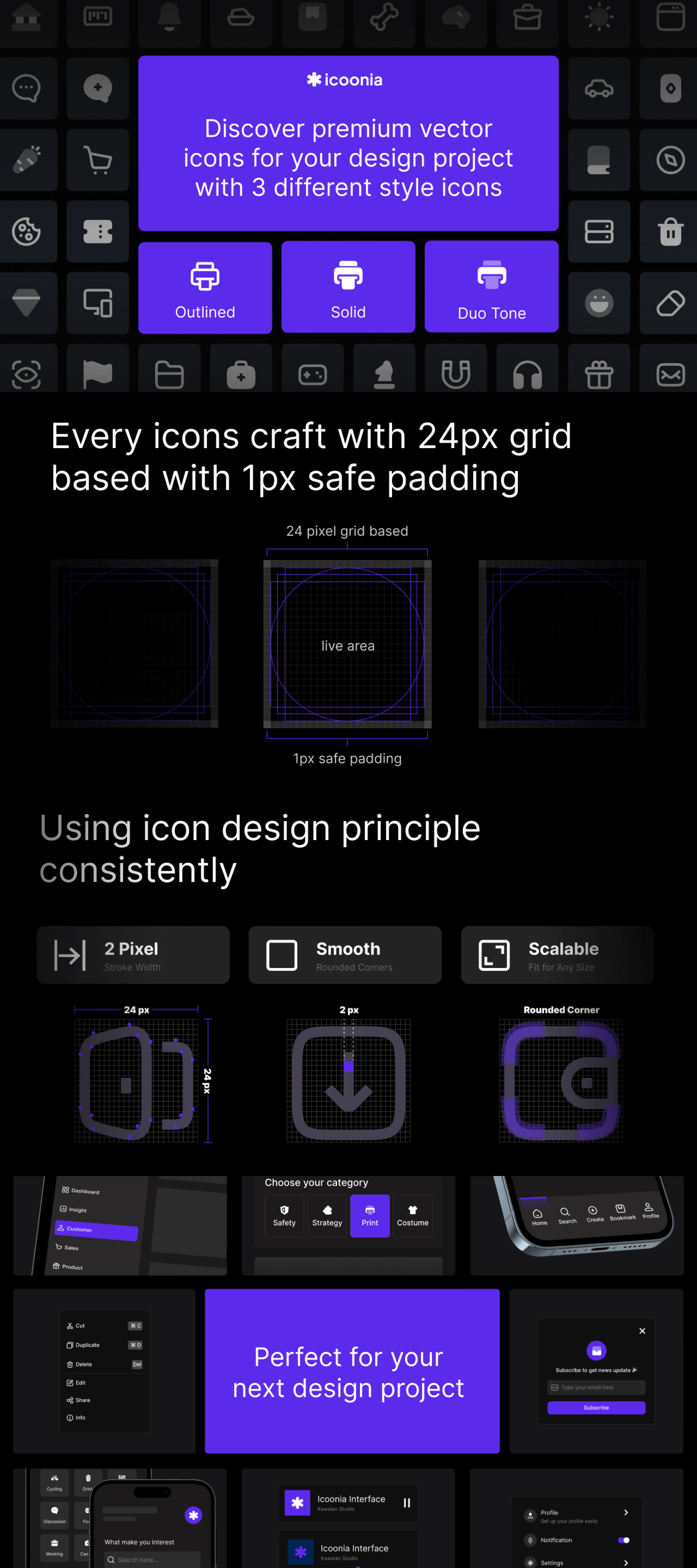 Icoonia - User Interface Icon Pack presentation image