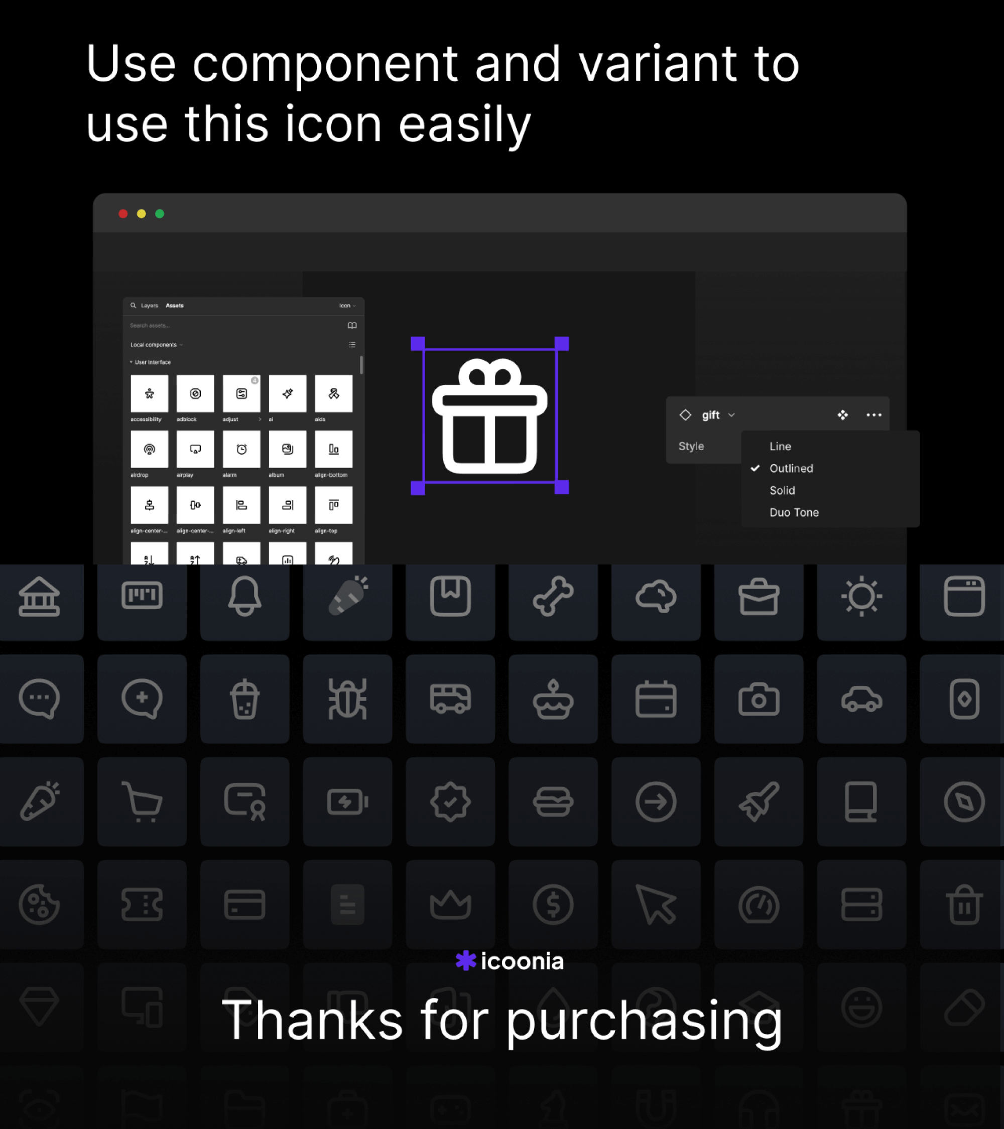 Icoonia - User Interface Icon Pack presentation image