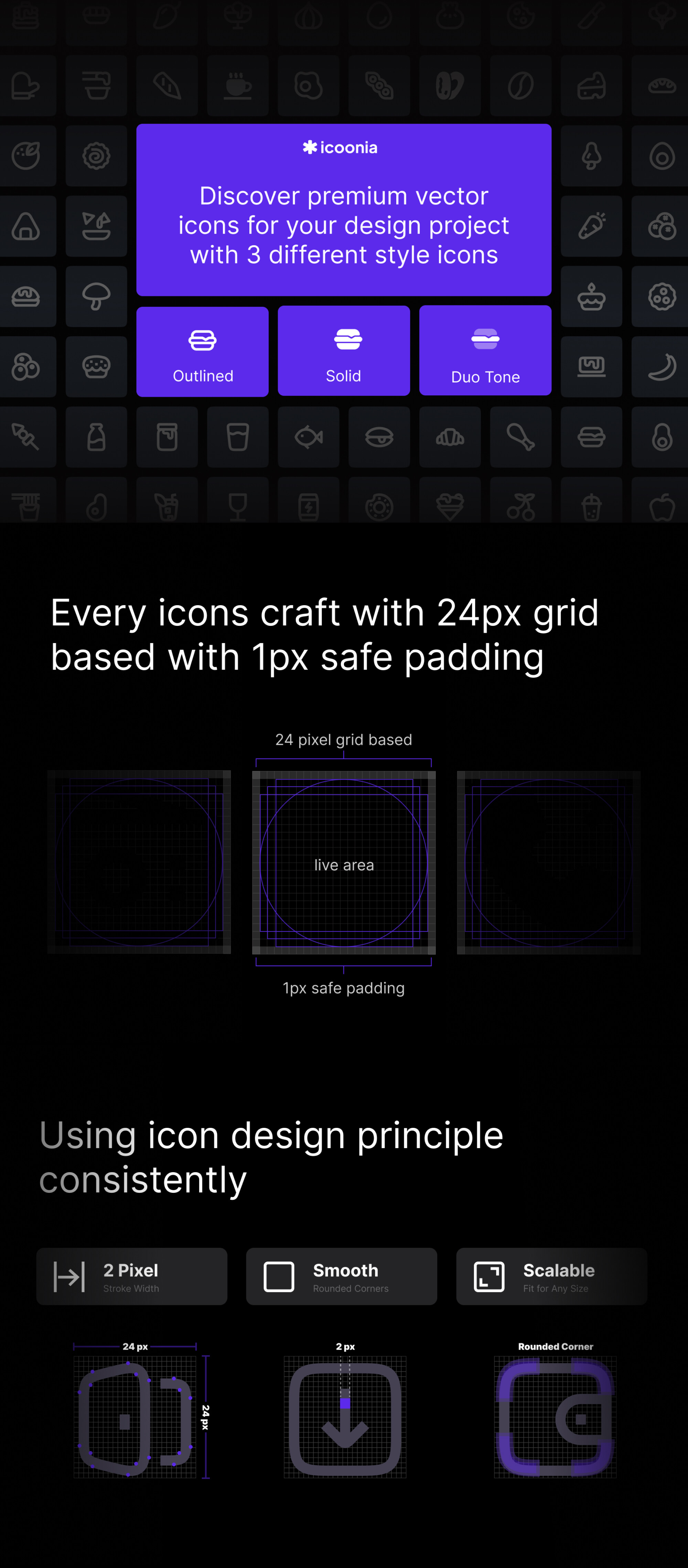 Icoonia - Food & Drink Icon Pack presentation image