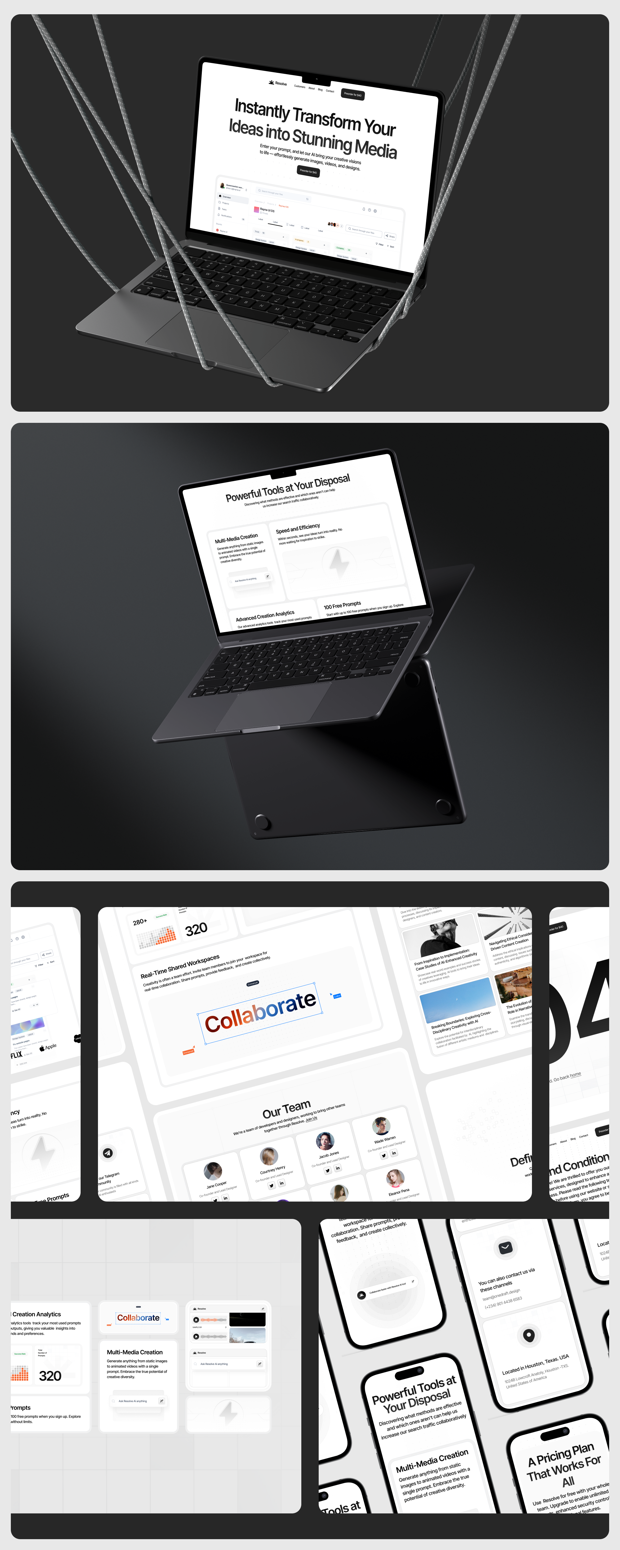 Resolve - SaaS Website Template presentation image