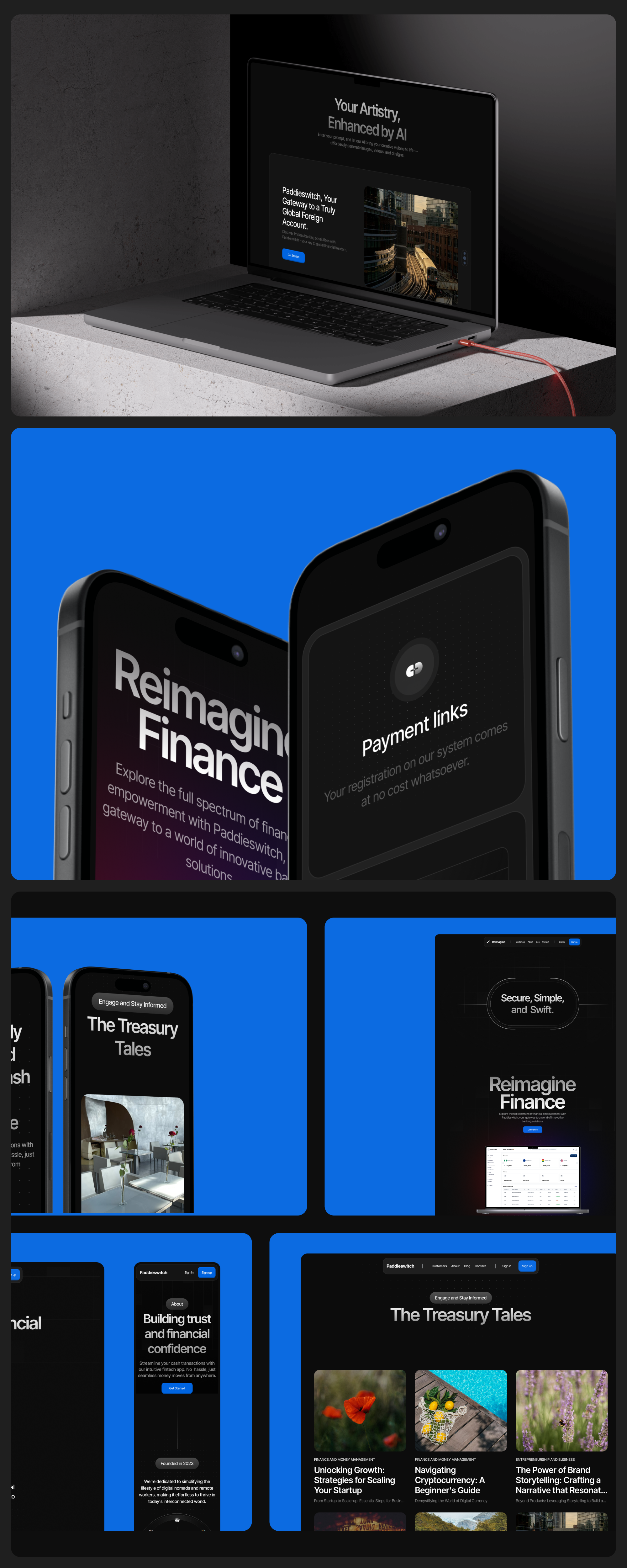 Reimagine - SaaS Website Template presentation image