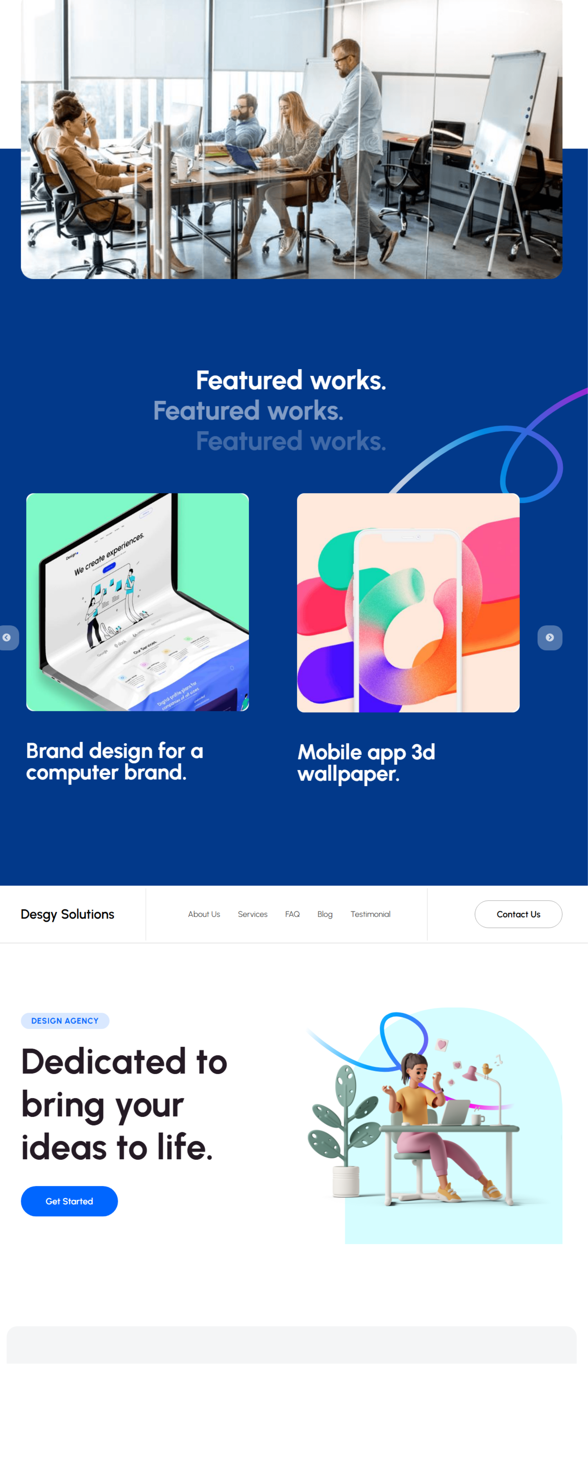 Desgy Nextjs & Figma Landing Page Template presentation image