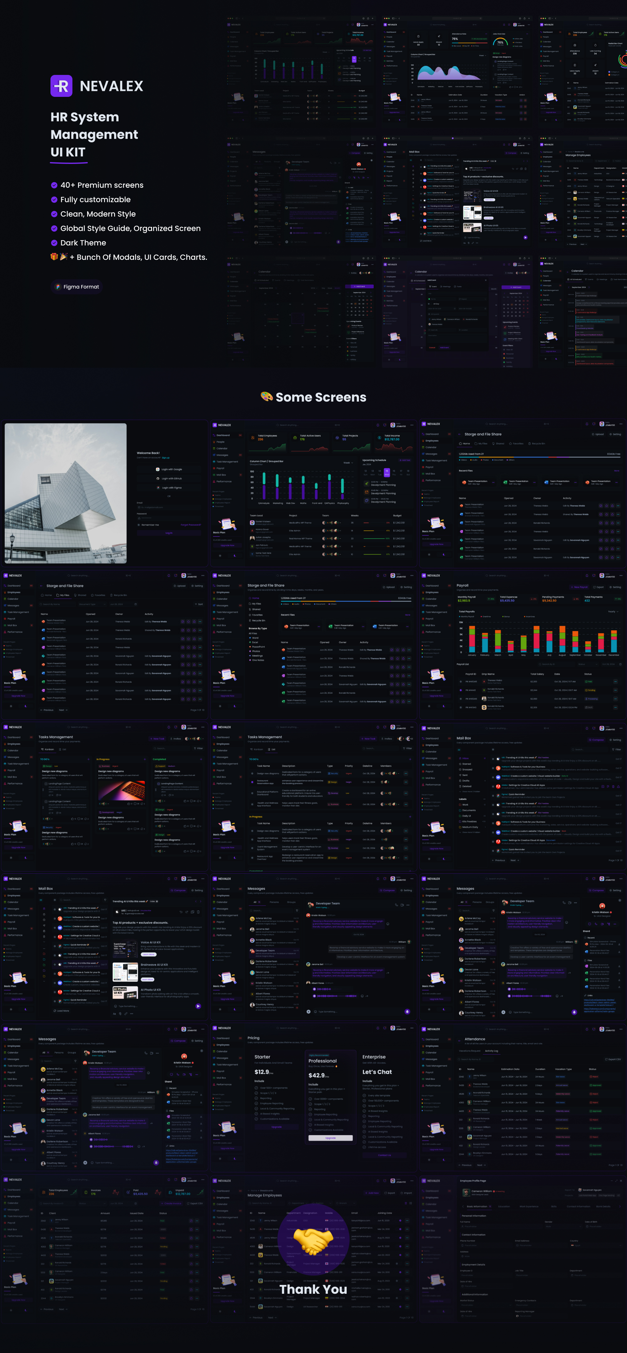 NEVALEX - HR Management System UI KIT presentation image