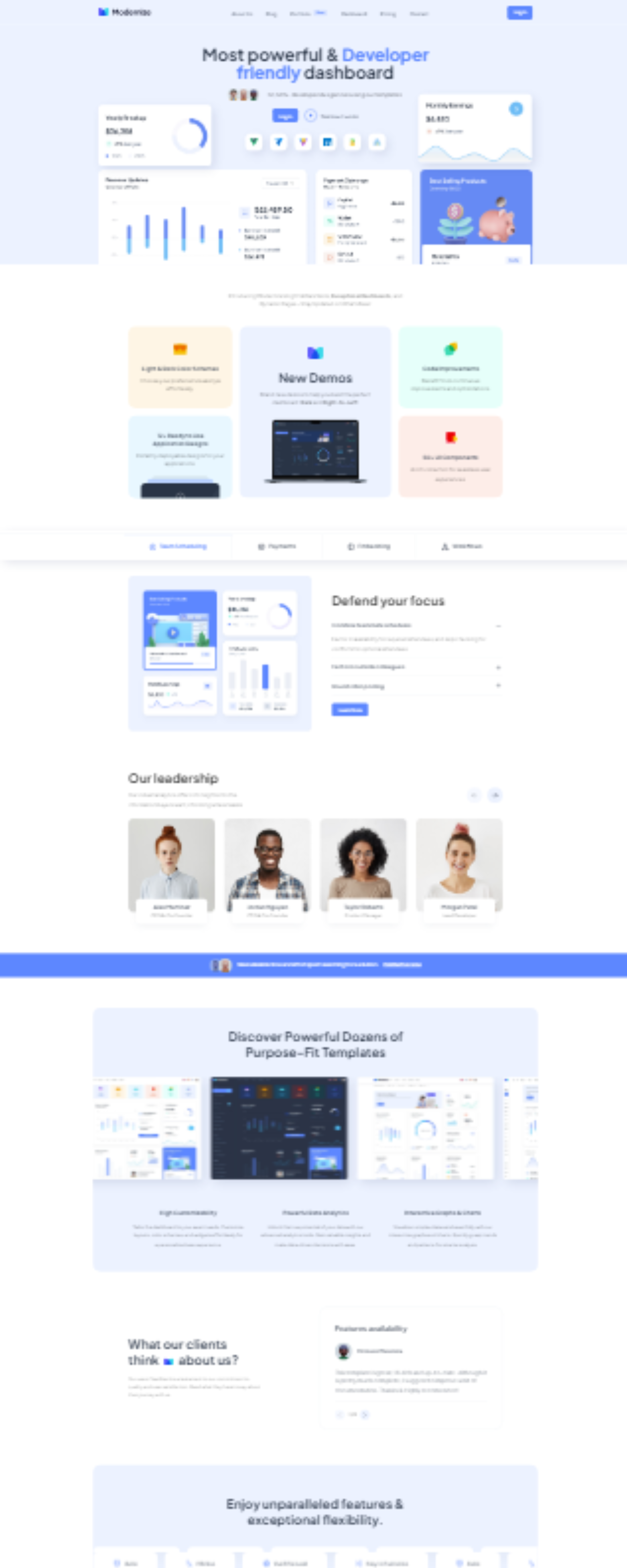 Modernize Vuejs Admin Dashboard Template presentation image