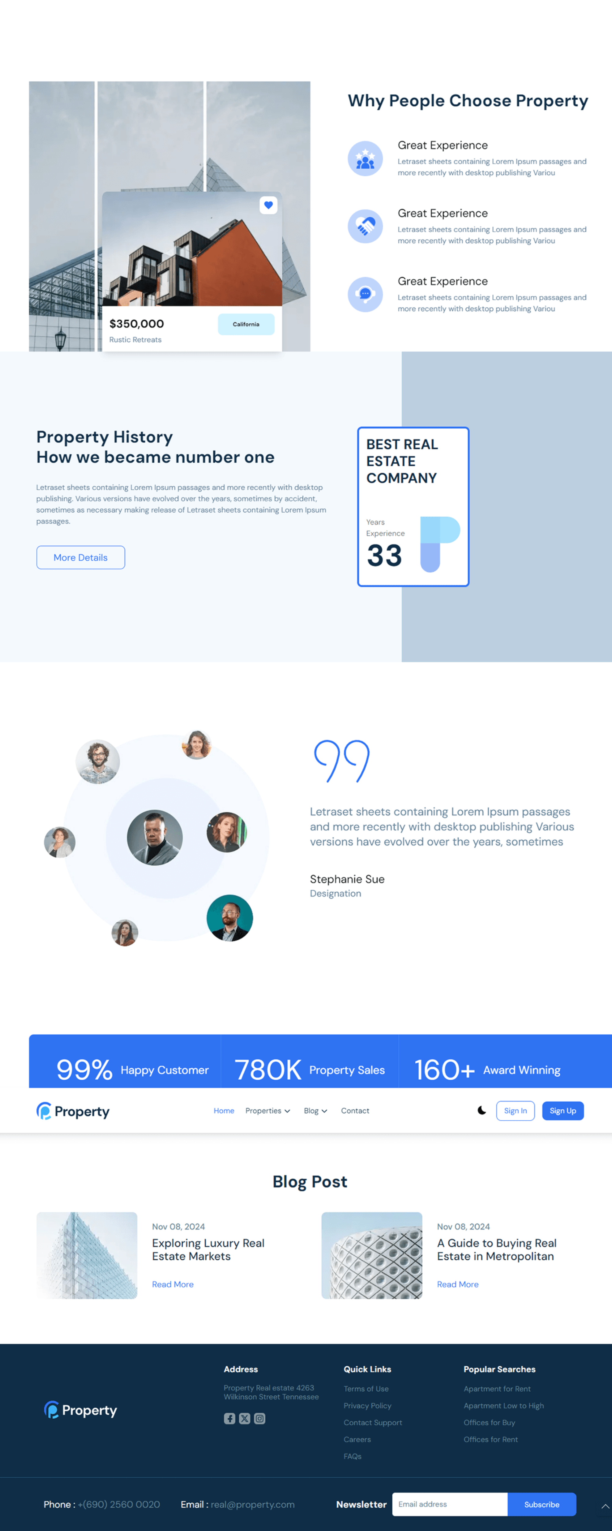 Property Pro NextJs Real Estate Website Template presentation image
